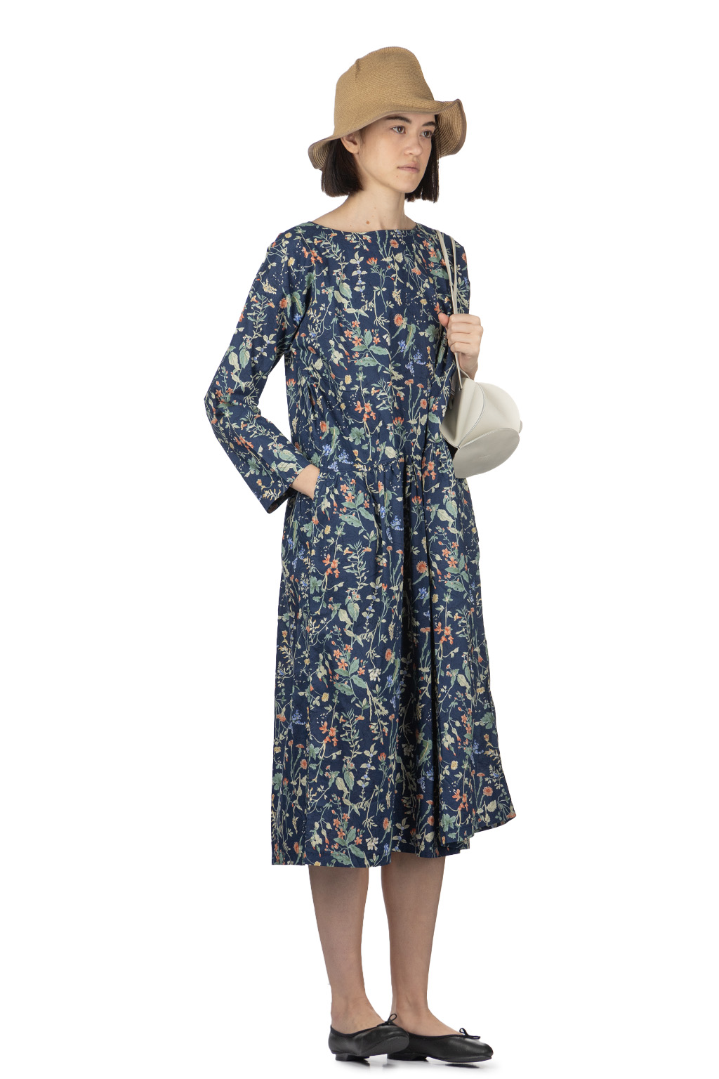 A+koloni - Flower Print Dress - Navy