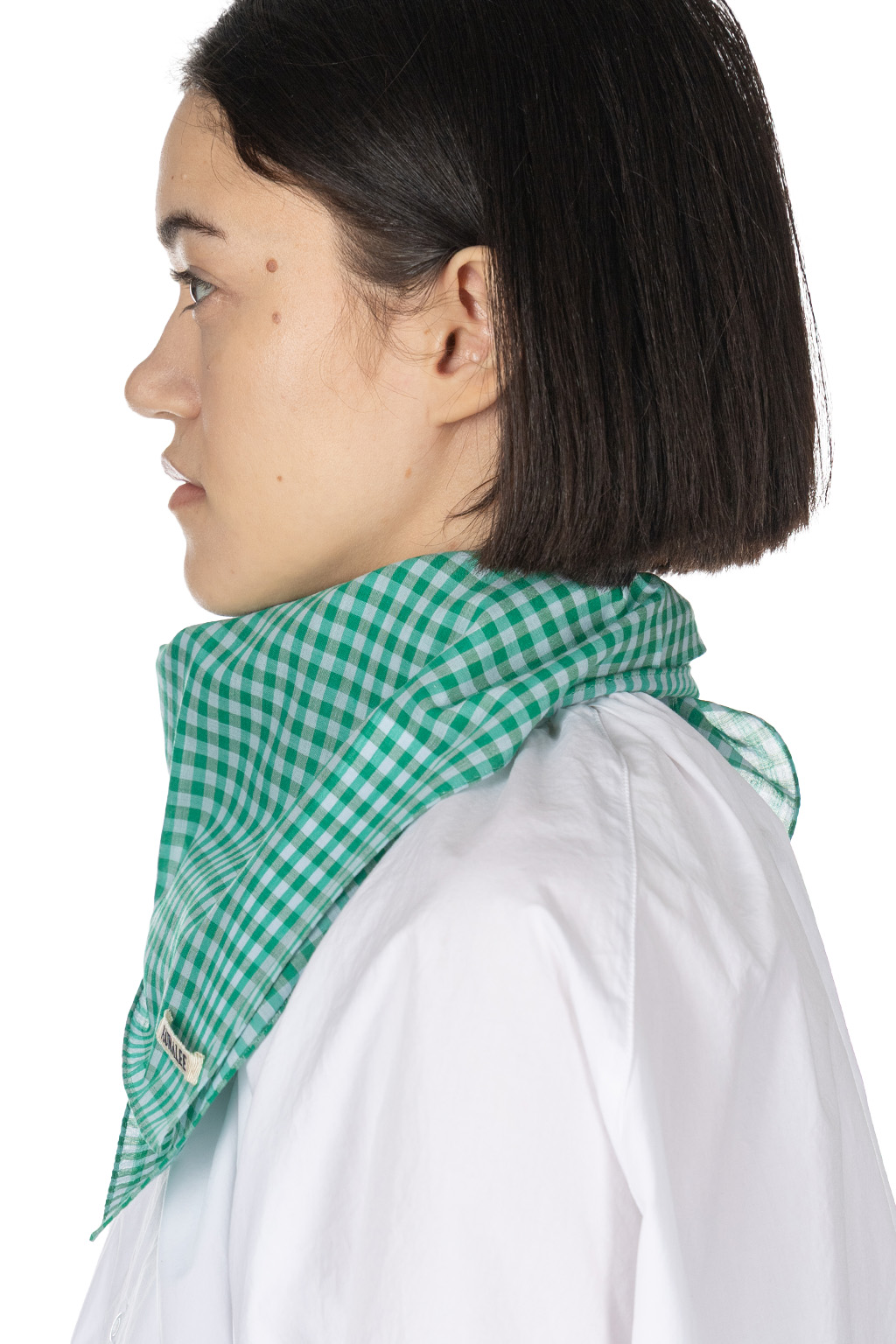 AURALEE - Airy Light Cotton Check Scarf