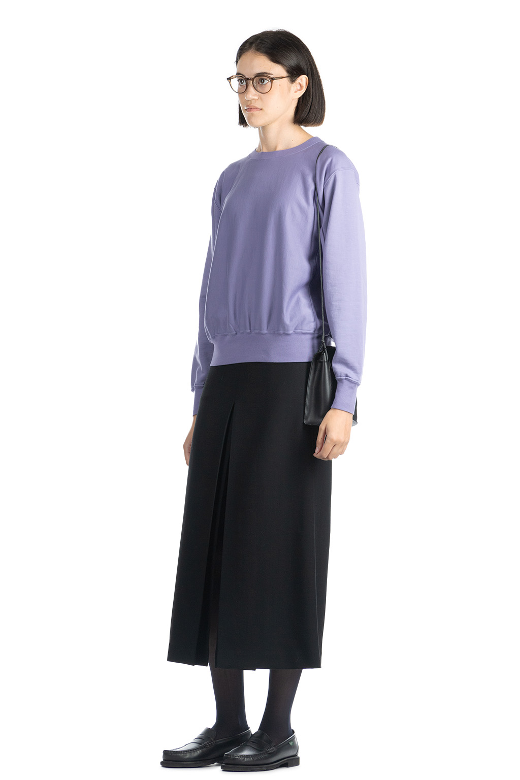 AURALEE - ELASTIC HIGH GAUGE SWEAT Pullover-Purple