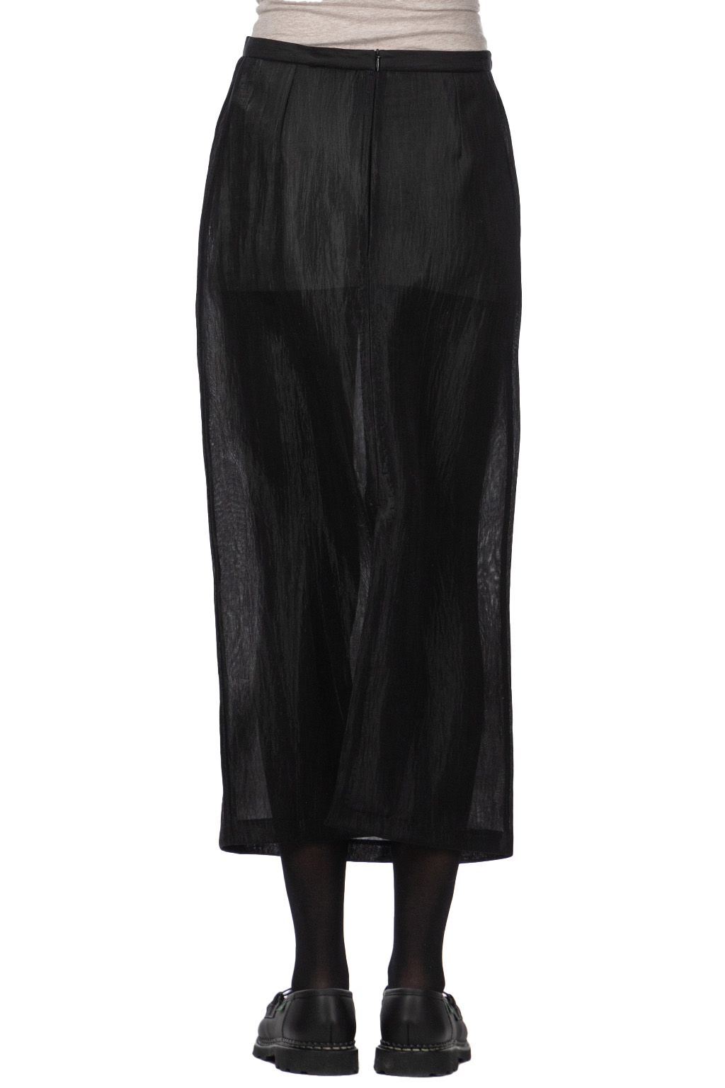 AURALEE - Elastic Sheer Nylon Skirt - Black