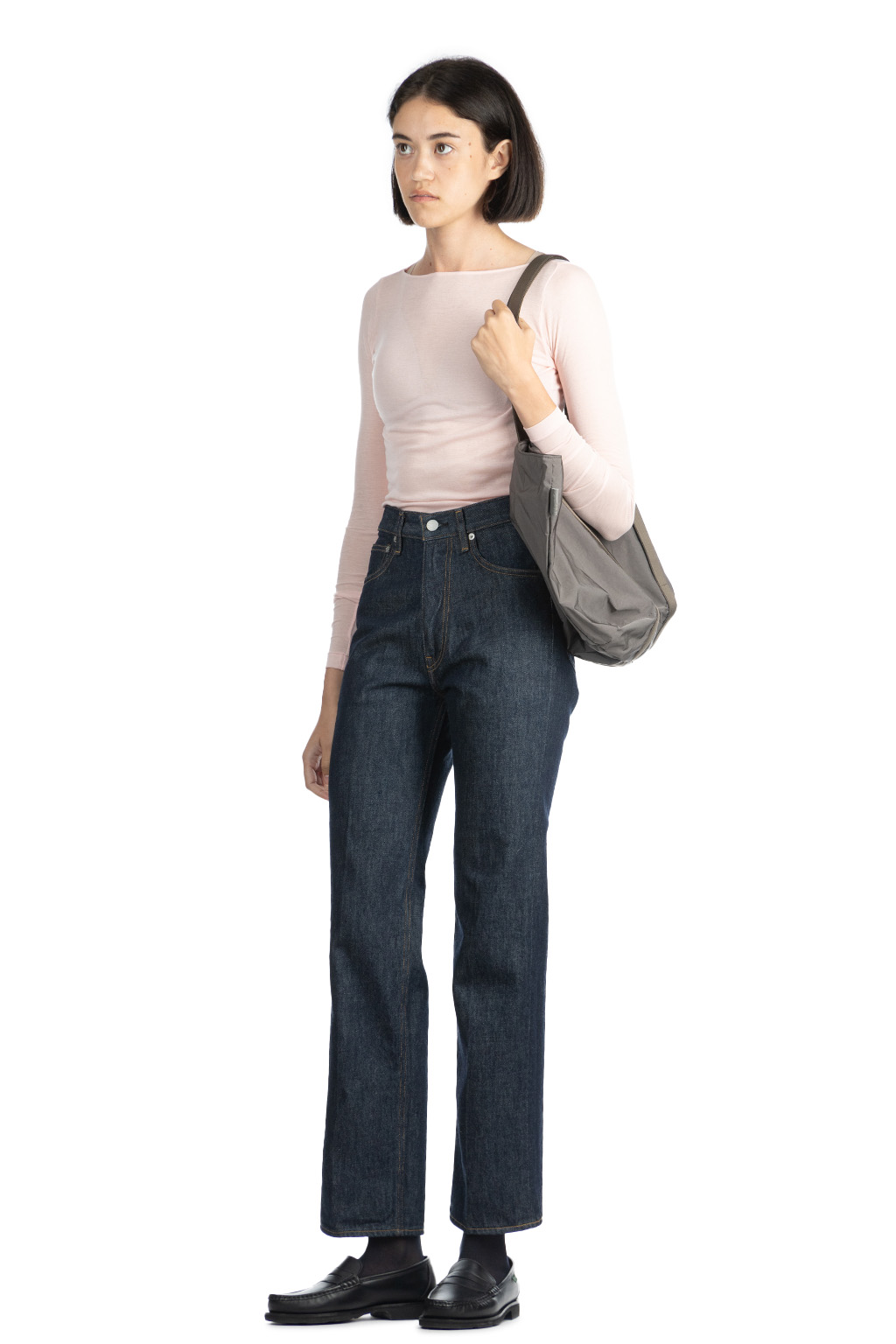 AURALEE | HARD TWIST DENIM 5P PANTS - Indigo | Women | Blue Button Shop