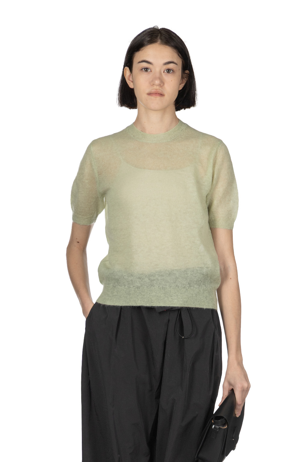 AURALEE - Kid Mohair Sheer Knit Tee