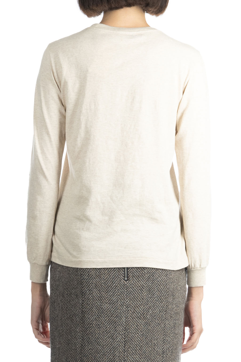 AURALEE - SEAMLESS LS TEE-Top Brown