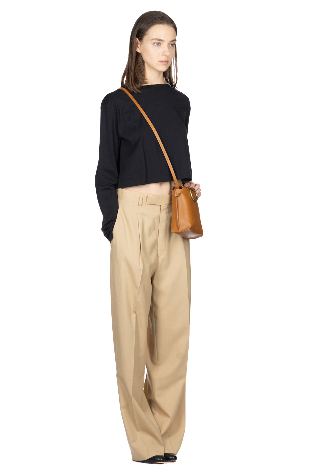 AURALEE | SUPER FINE TROPICAL WOOL SLACKS - Beige | Women | Blue Button Shop