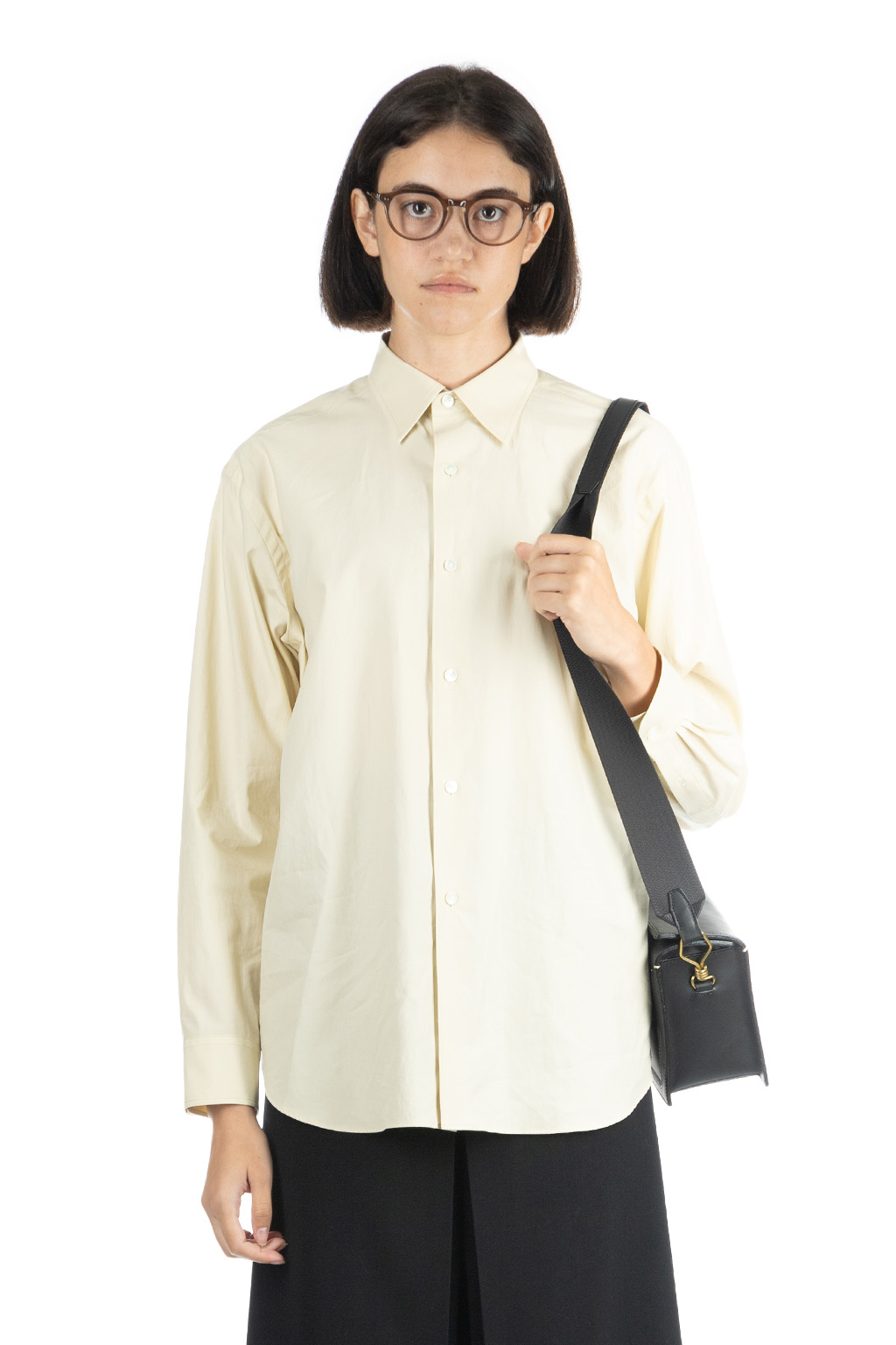 AURALEE | WASHED FINX TWILL SHIRT-Light Beige | Women | Blue Button Shop