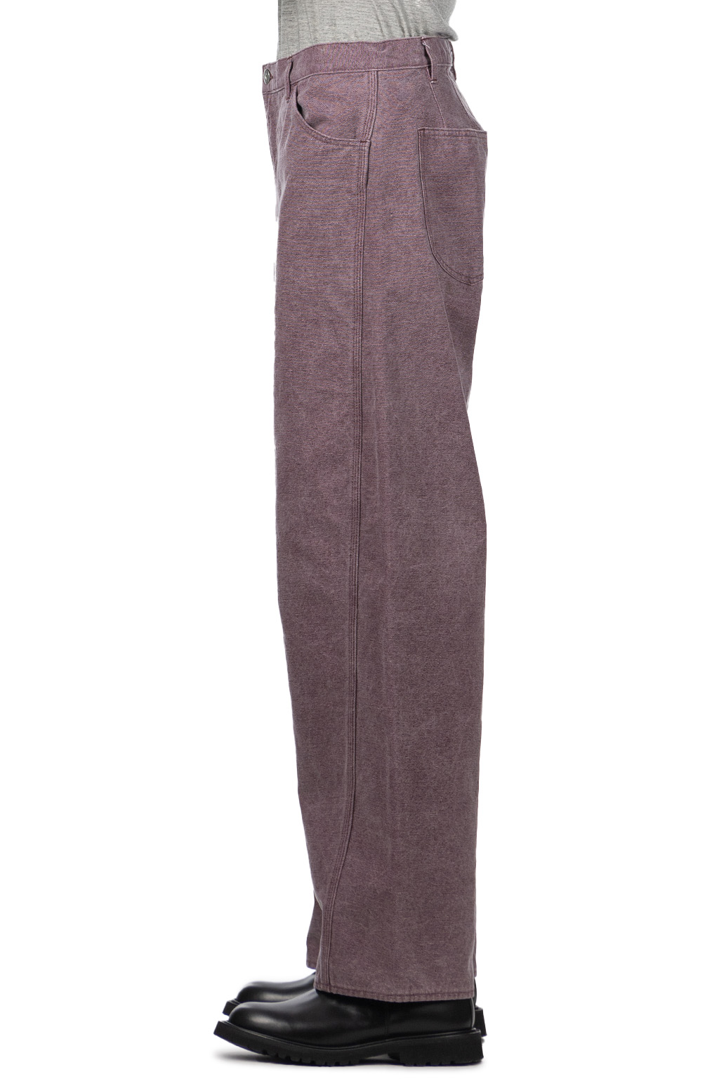 AURALEE - Washed Organic Canvas Pants - Purple