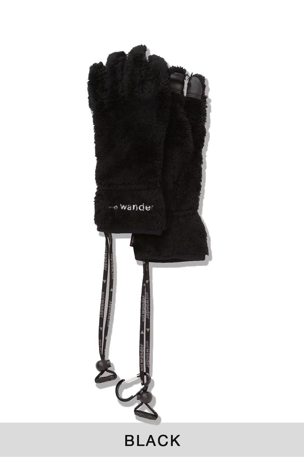 And Wander - High Loft Fleece Glove - Black