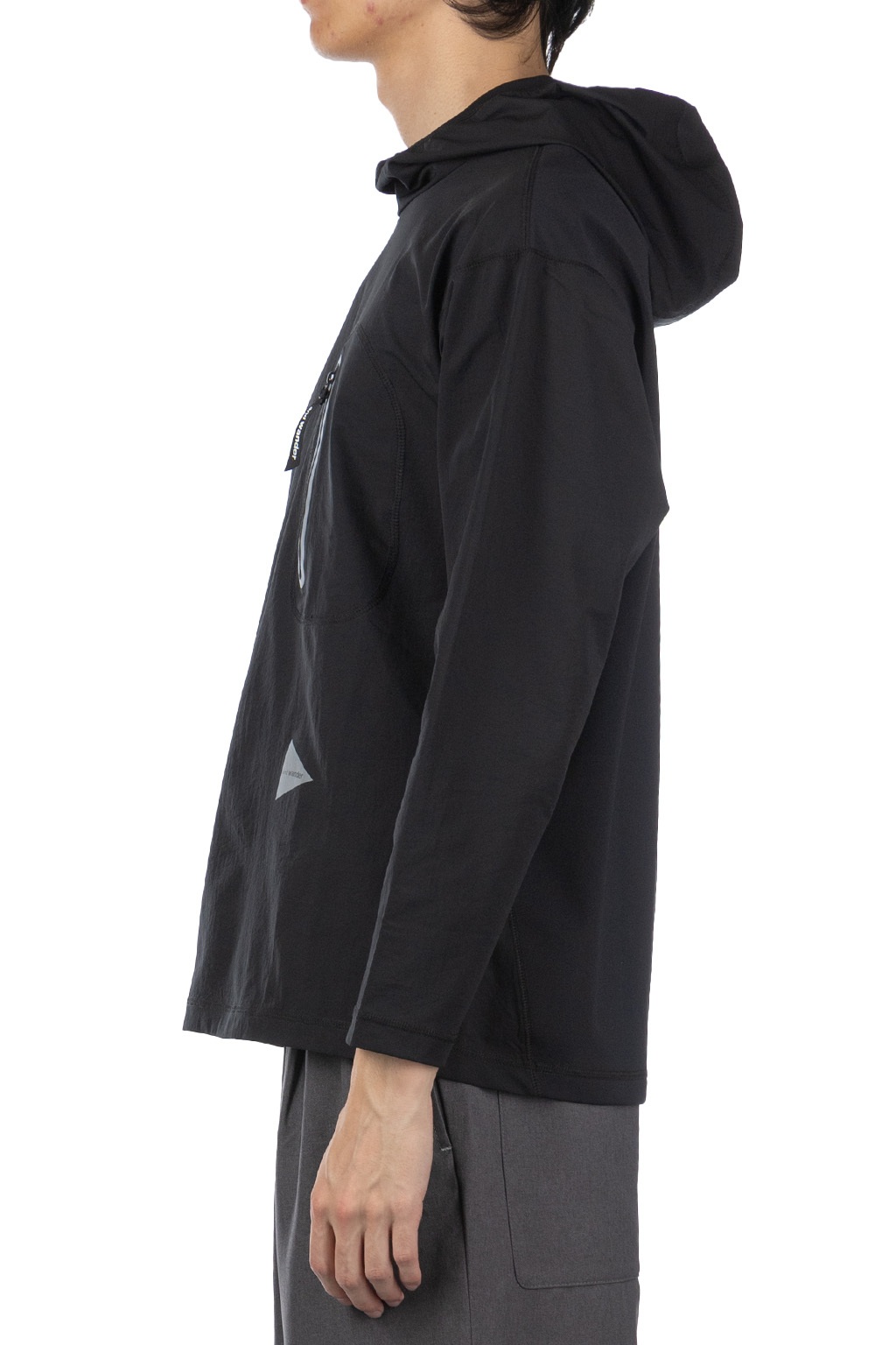 And Wander - Hybrid Warm Pocket Hoodie - Black