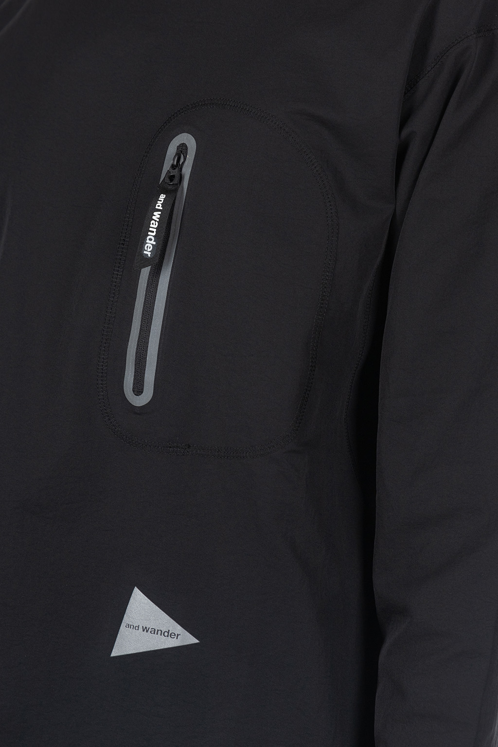 And Wander - Hybrid Warm Pocket Hoodie - Black