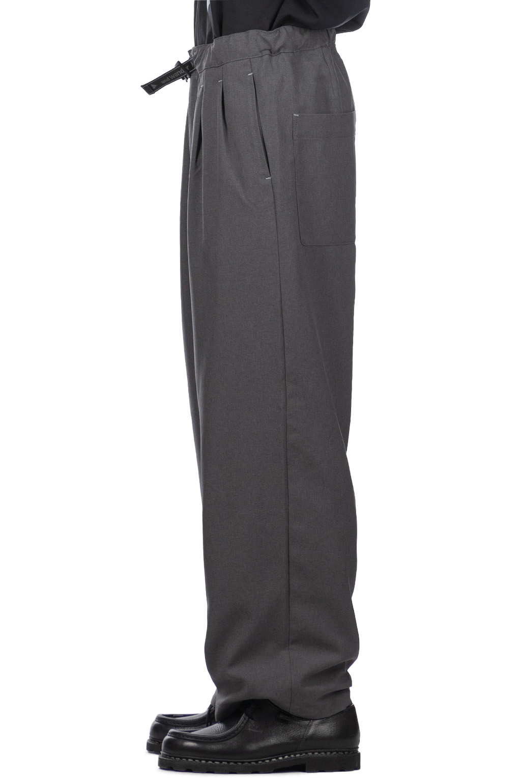 And Wander - PE Melange Twill Wide Pants - Grey