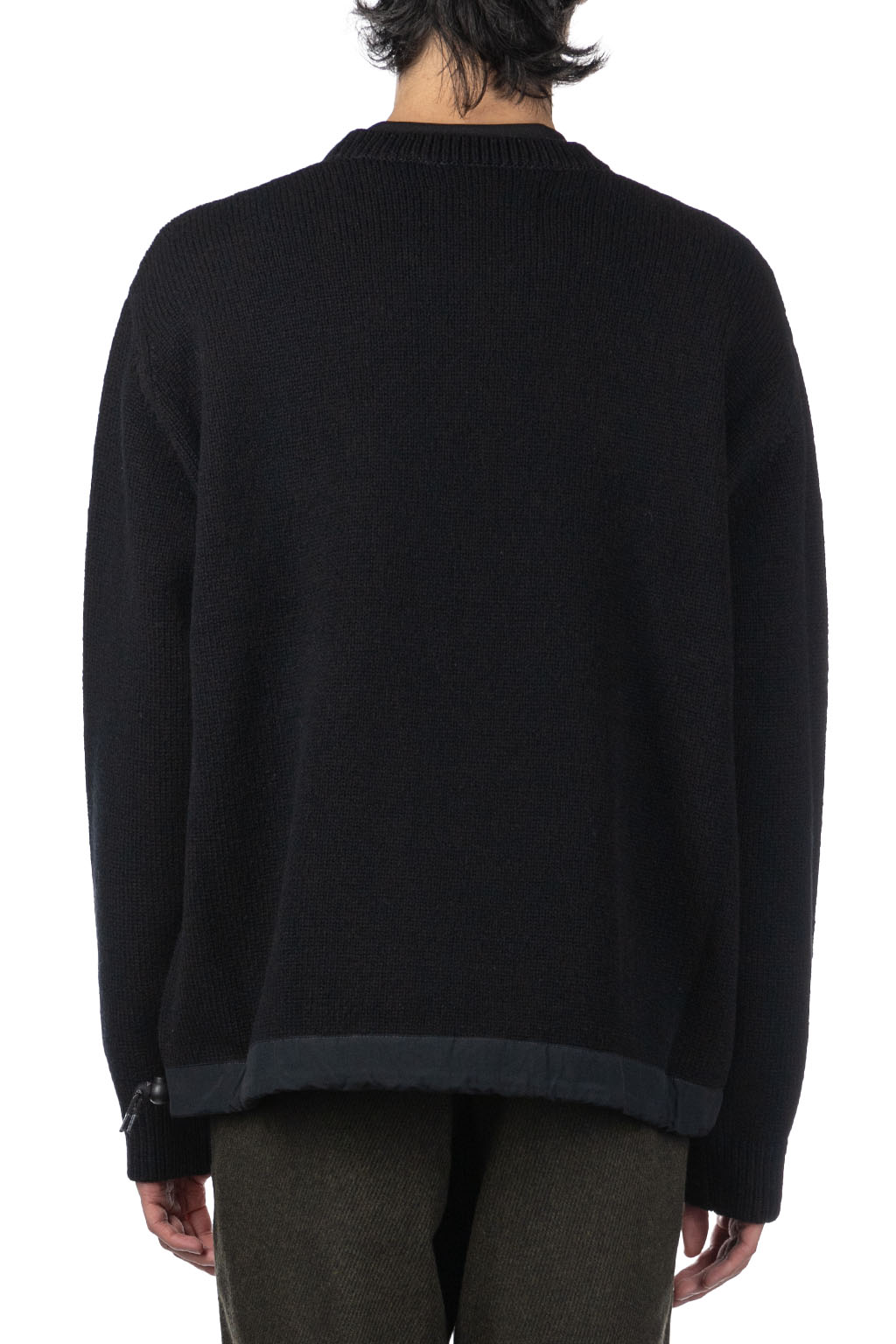 And Wander - Shetland Wool Sweater - Black