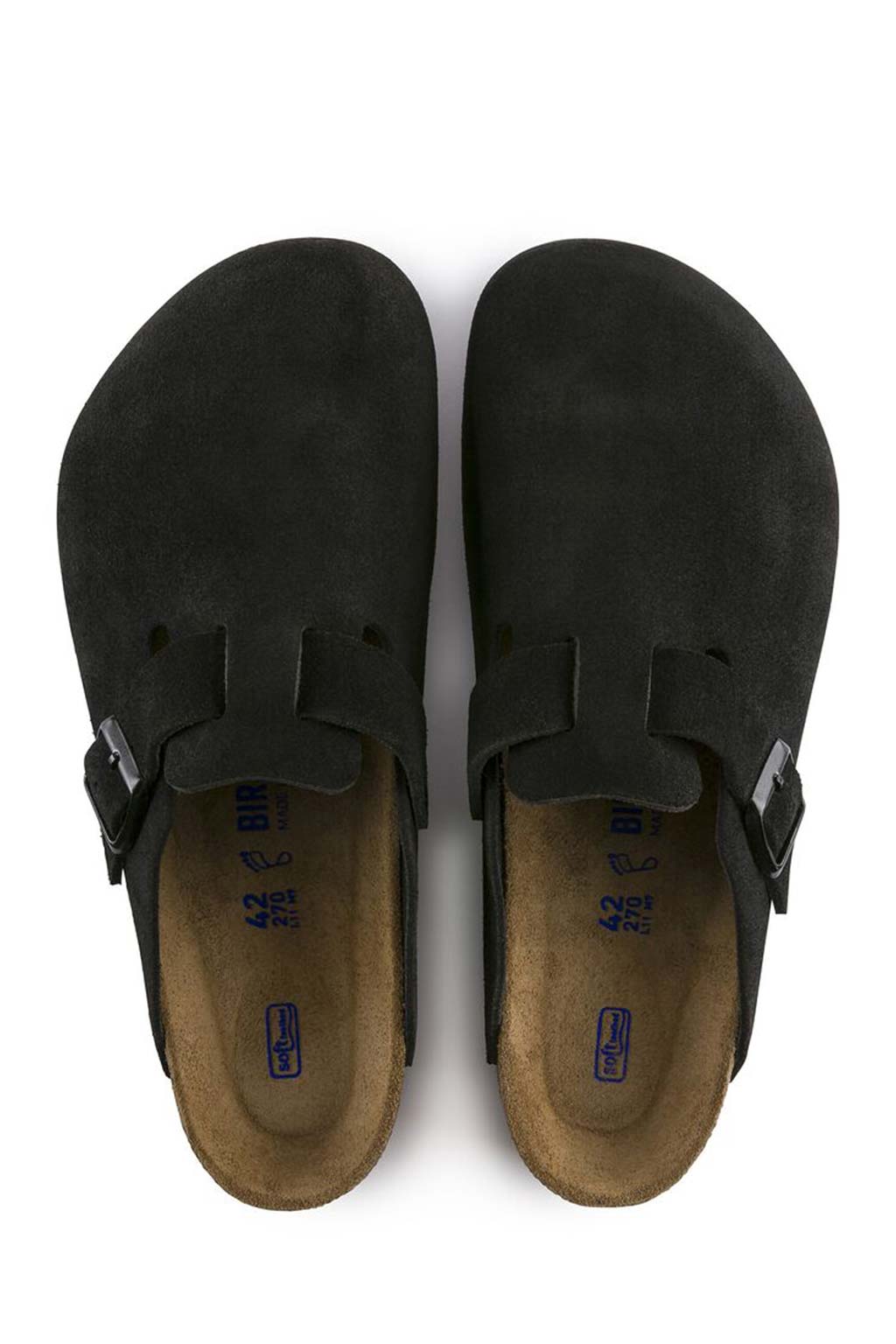 Birkenstock - Boston Soft Footbed Black Suede - Narrow