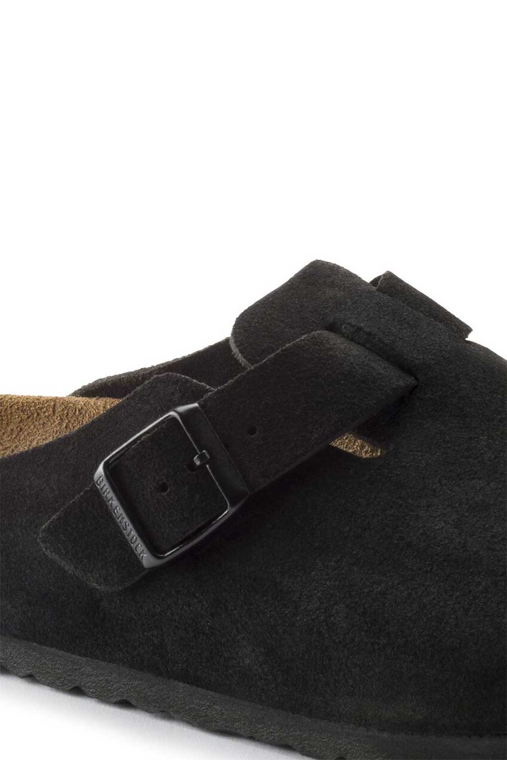 Birkenstock - Boston Soft Footbed Black Suede - Regular