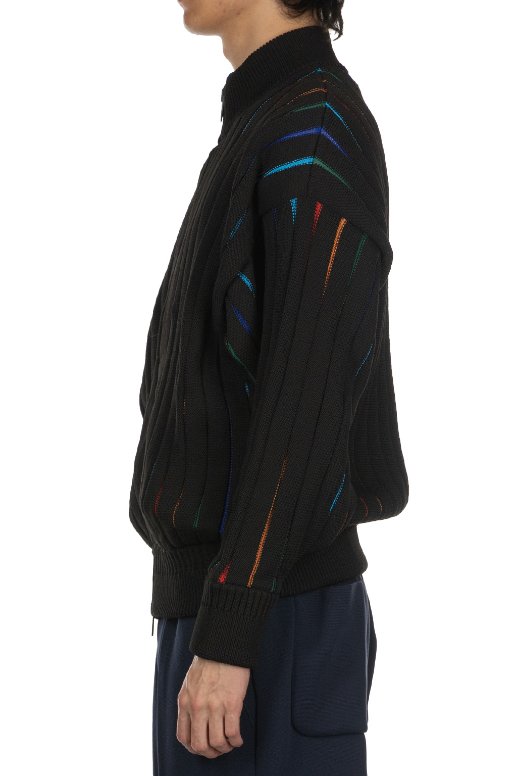 CFCL - Louver Stand-Up Collar Blouson - Black Multi