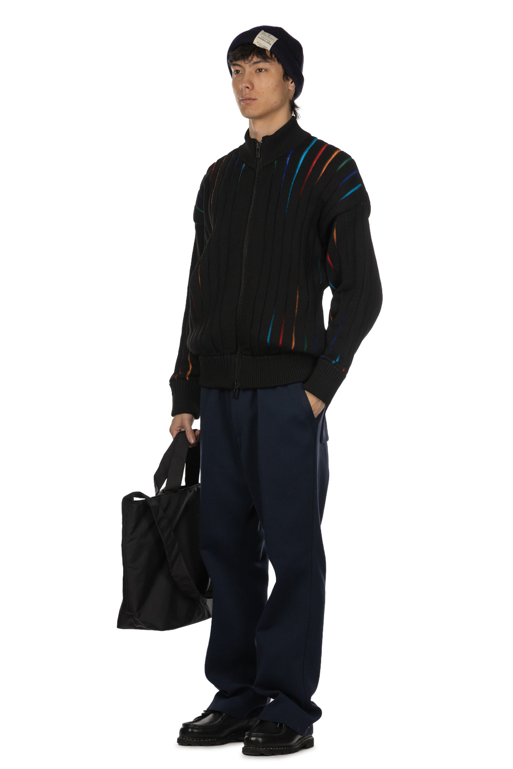 CFCL - Louver Stand-Up Collar Blouson - Black Multi