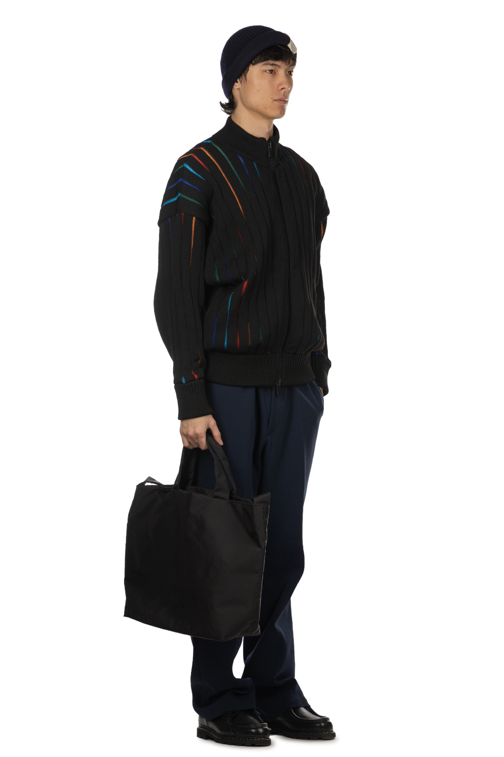 CFCL - Louver Stand-Up Collar Blouson - Black Multi