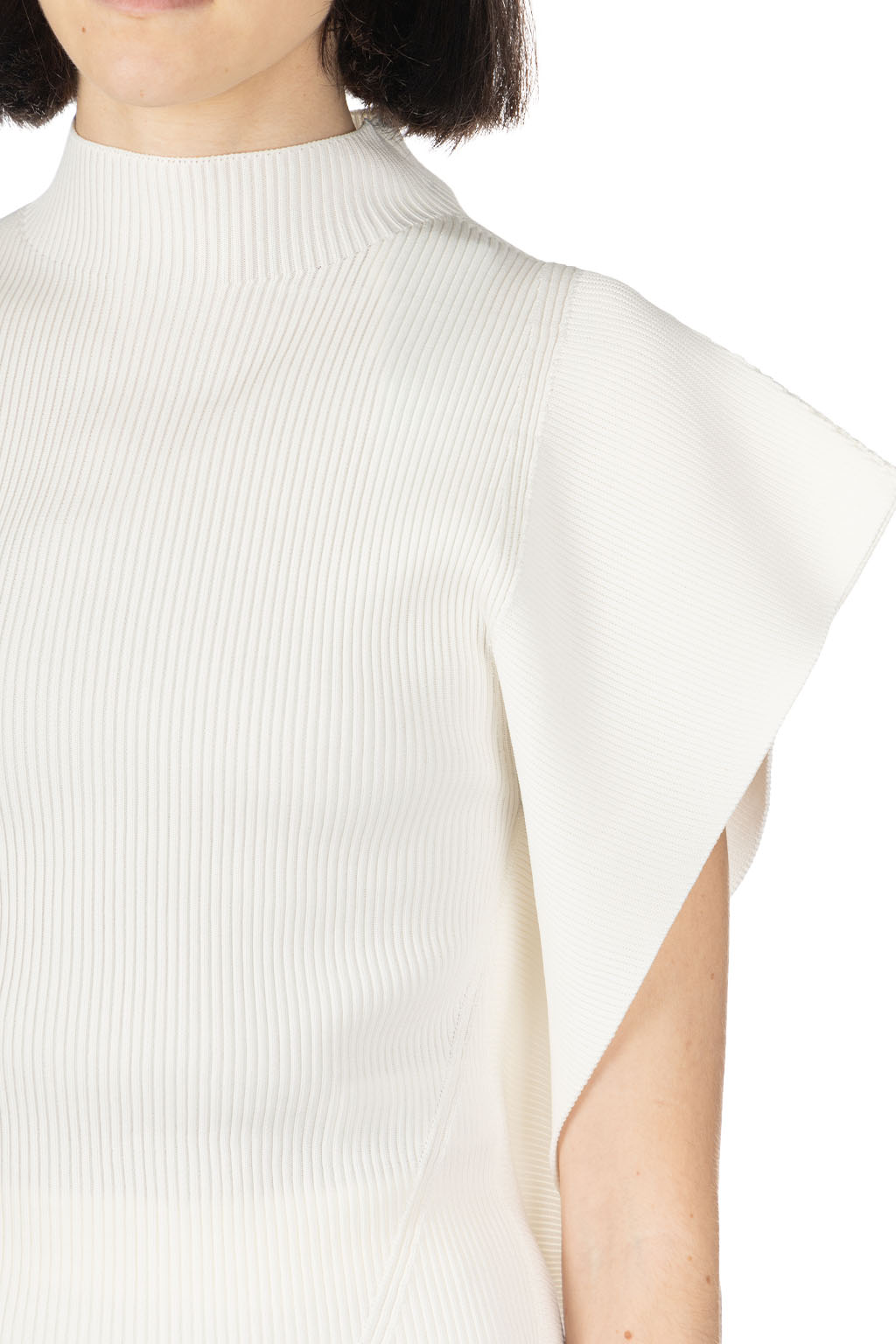 CFCL - Portrait Crease Top - White