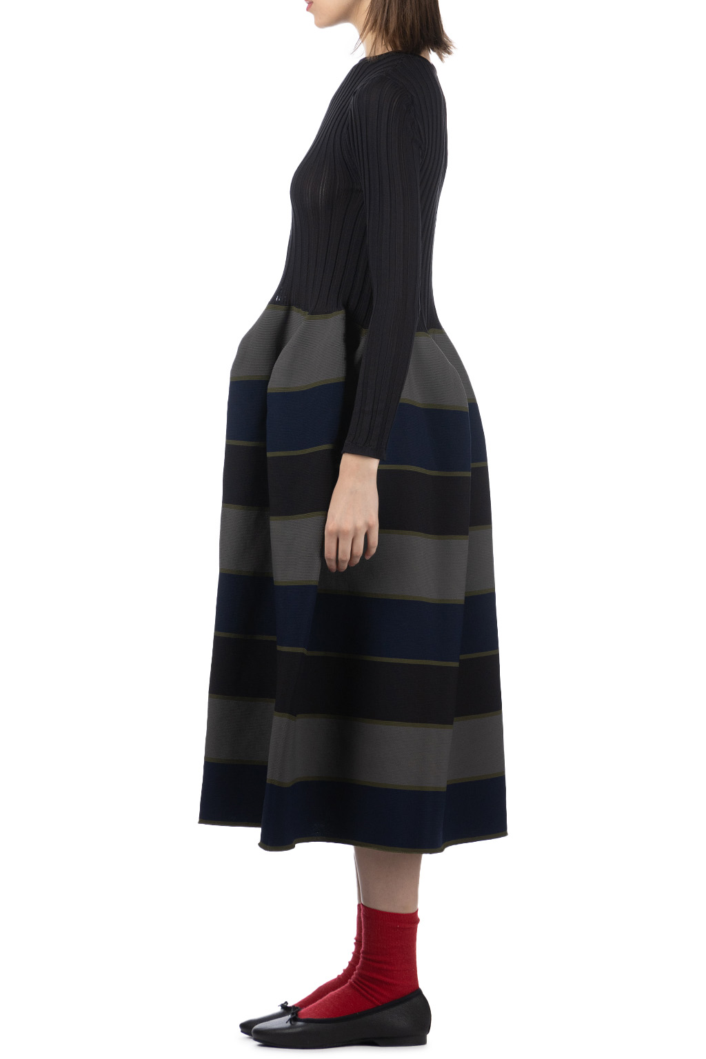 CFCL - Pottery Long Sleeve Dress - Black Multi