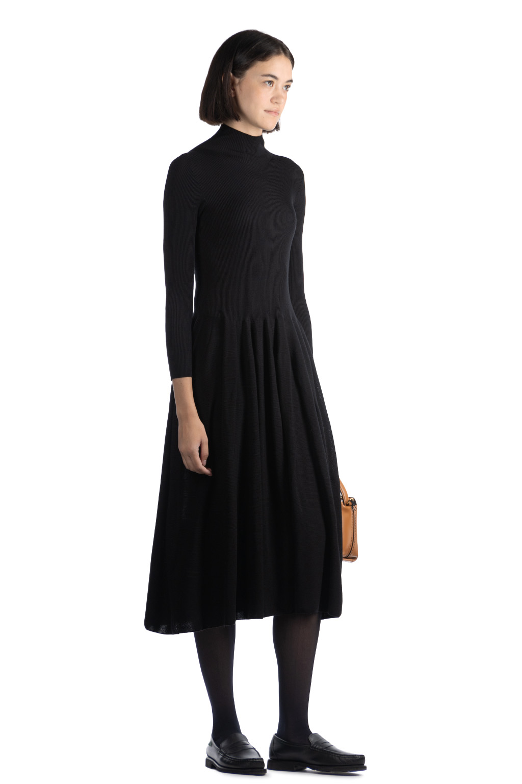 CFCL - Silk Long Sleeve Dress - Black