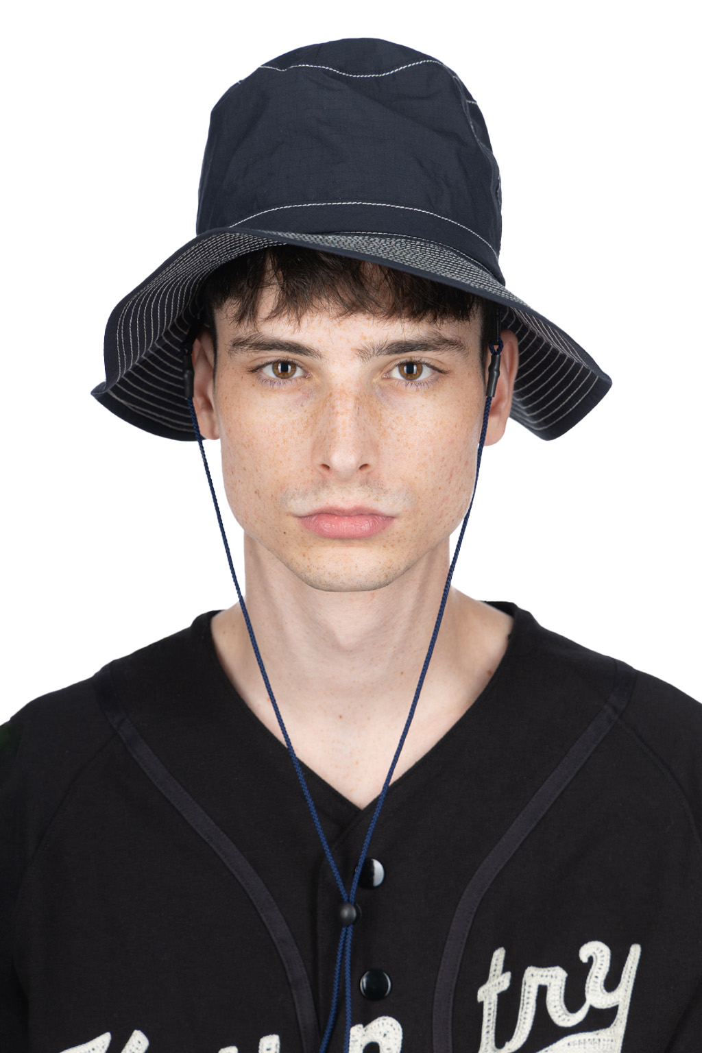 Cableami - Organic Cotton x Cordura Rip-Stop Hat with Strap - Navy