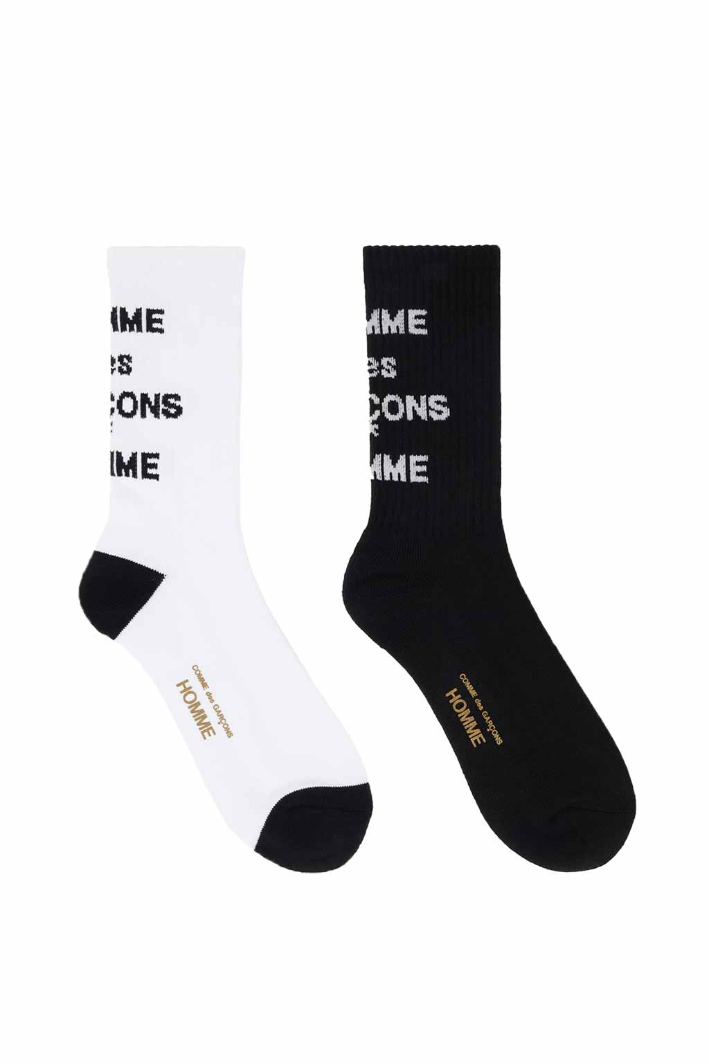 Comme Des Garcons Homme - Comme des Garçons Homme Cotton Mix Logo Socks - 2 Colors