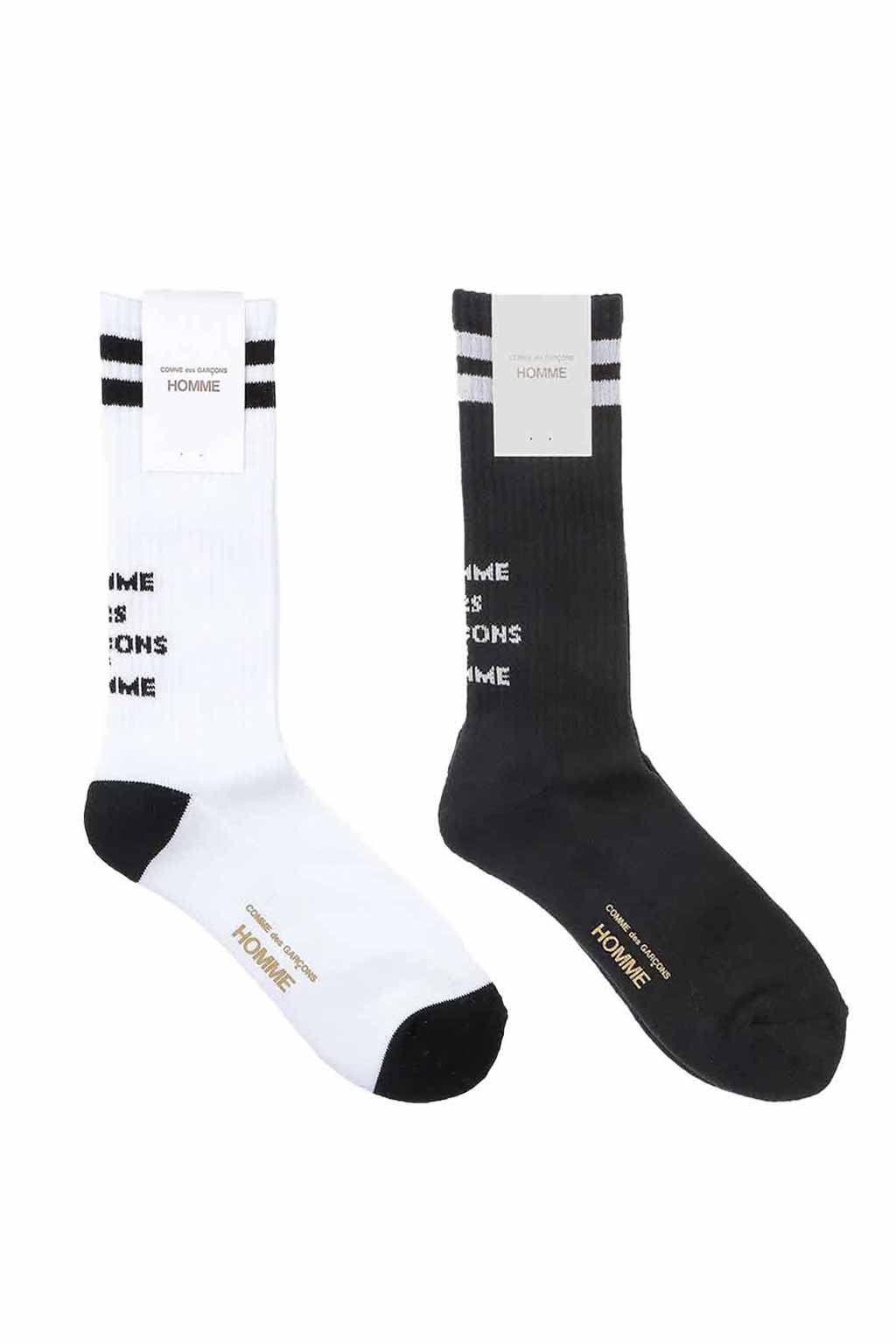 Comme Des Garcons Homme - Comme des Garçons Homme Cotton Mix Logo Socks