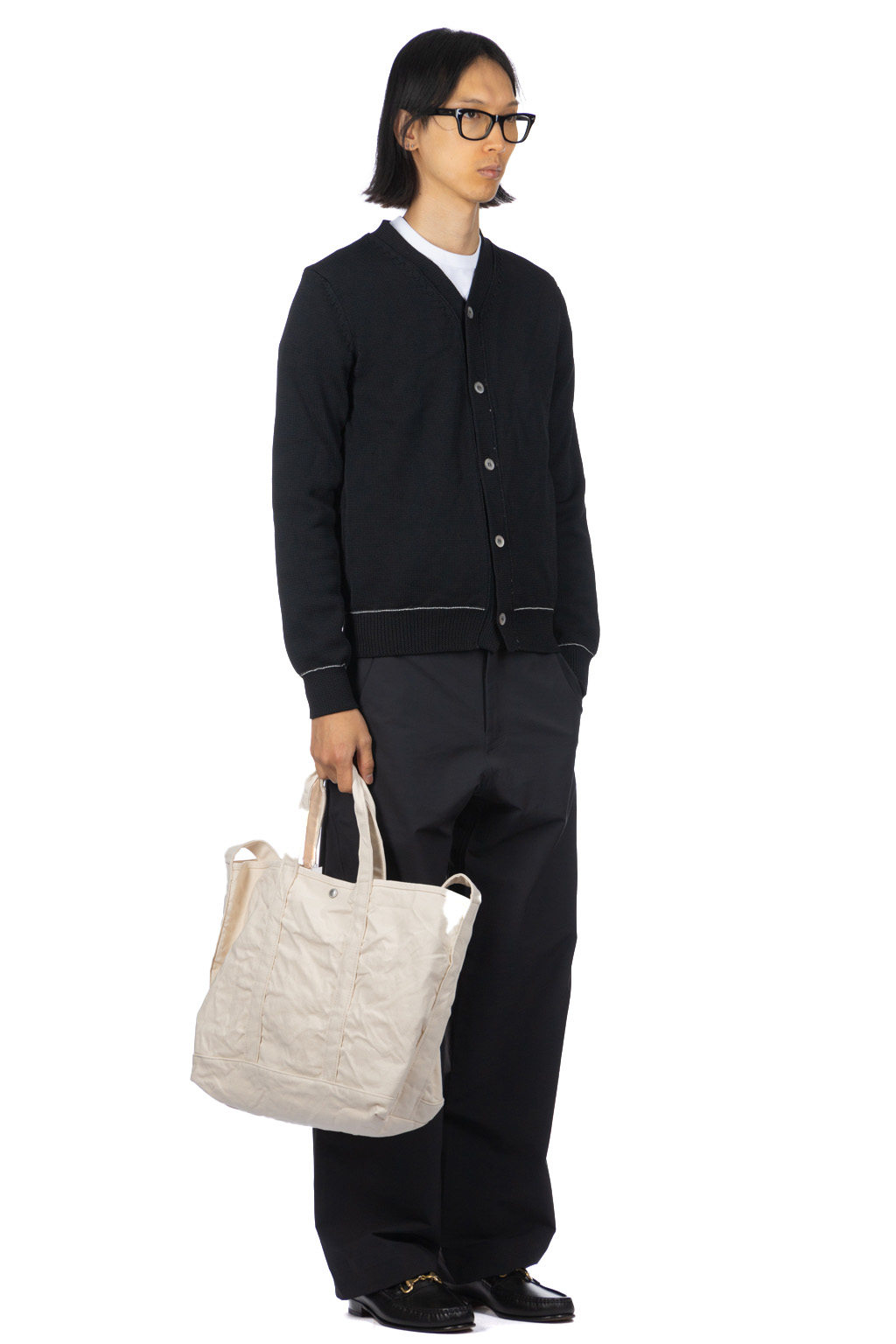 Comme Des Garcons Homme Deux - Rib Knit Cardigan - Black