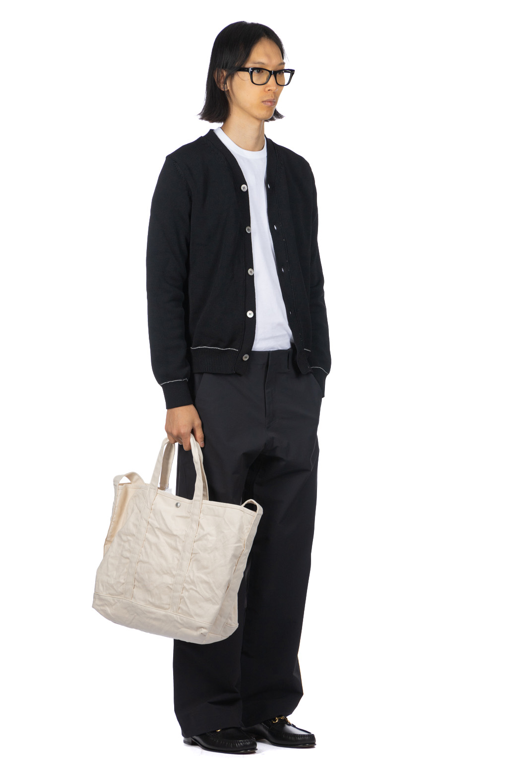 Comme Des Garcons Homme Deux - Rib Knit Cardigan - Black