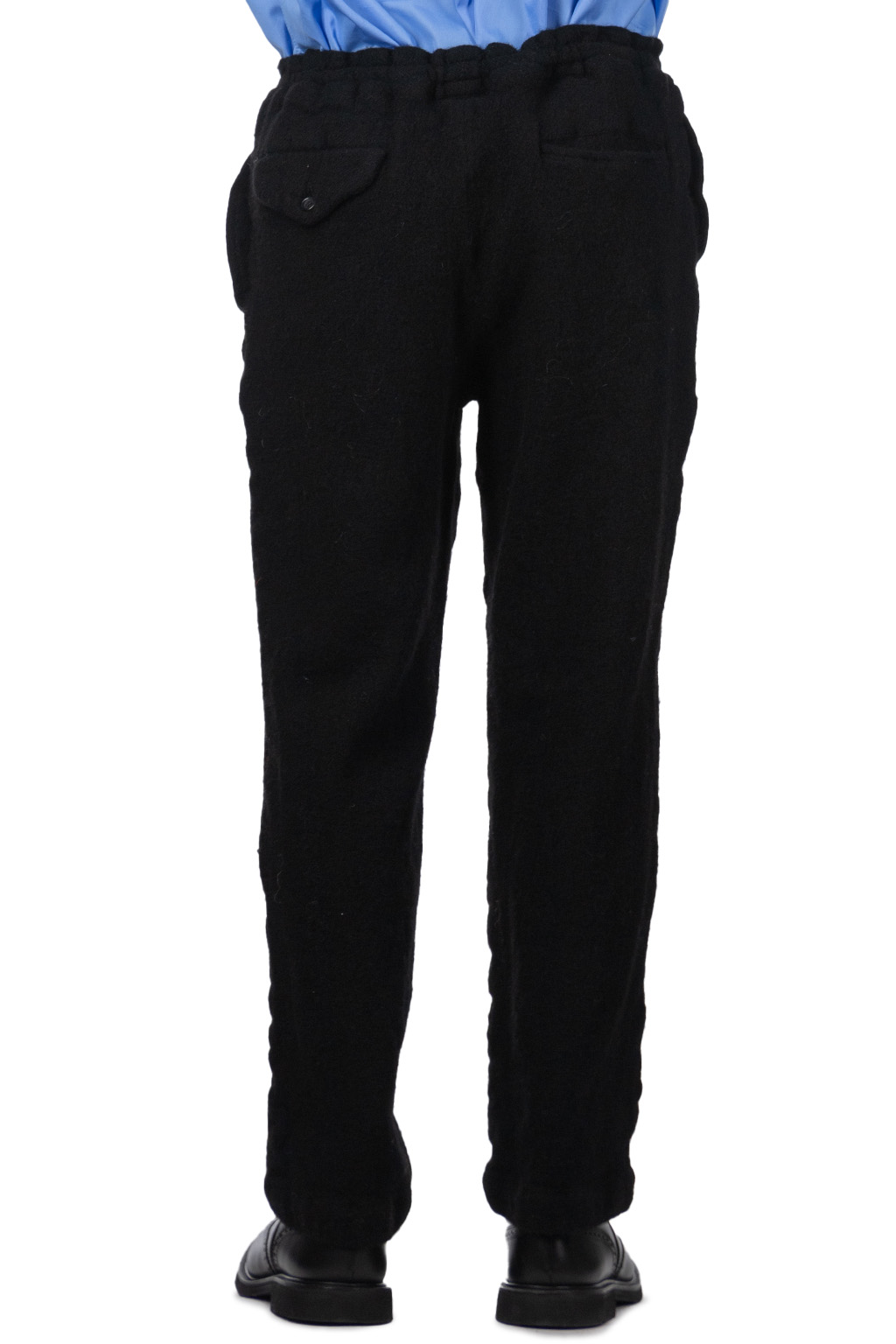 Comme Des Garcons Homme Deux - Wool Nylon Cropped Pants - Dyed Black