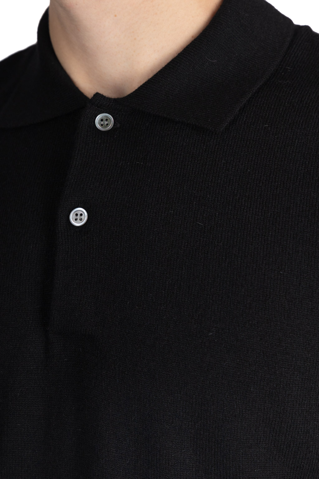 Comme Des Garcons Homme Deux - Wool Polo Shirt-Black