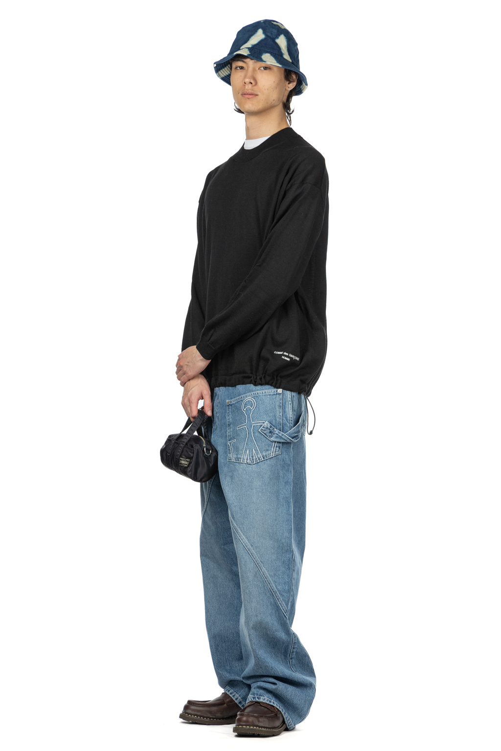 Comme Des Garcons Homme - Worsted Wool Jersey Sweater - Black