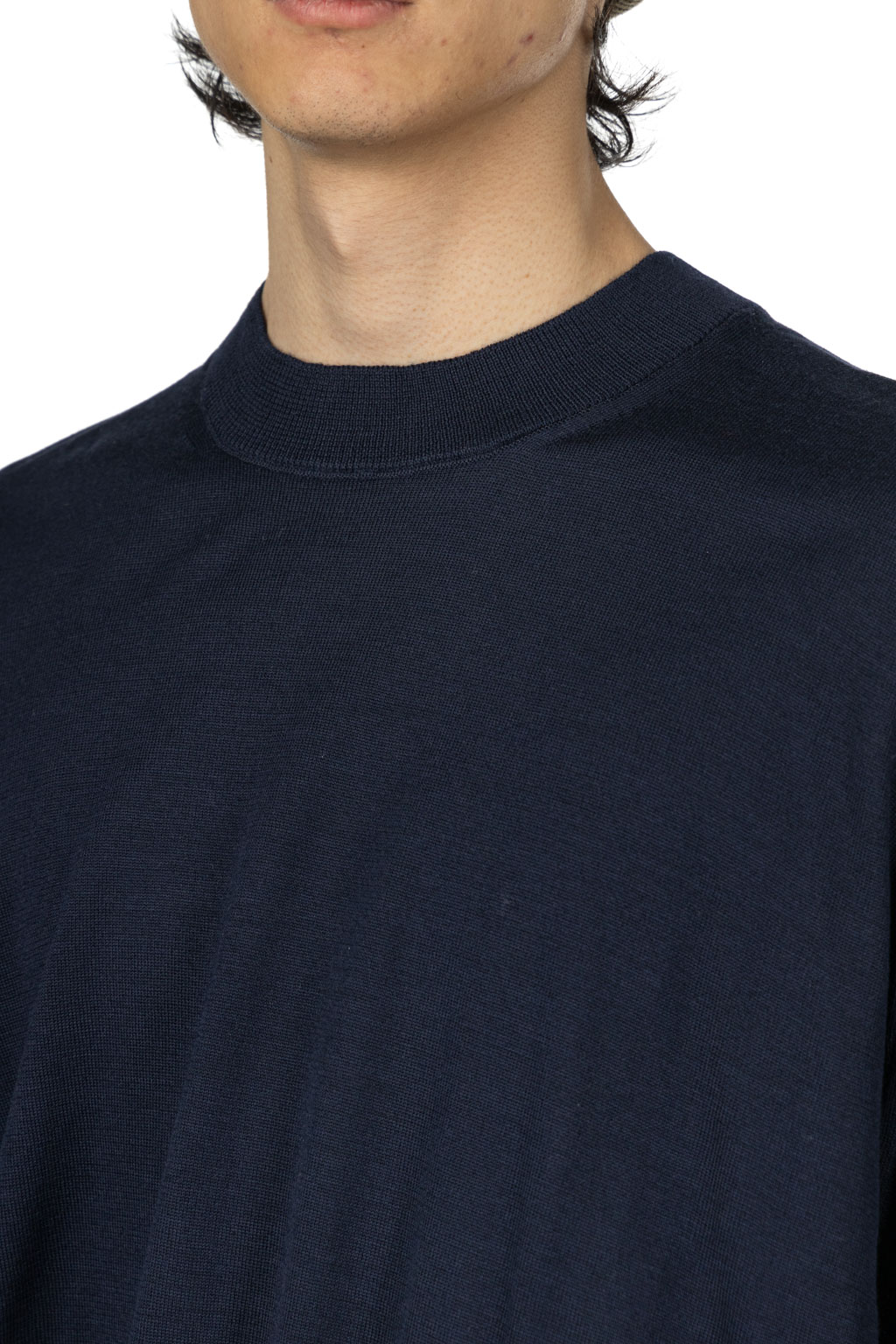 Comme Des Garcons Homme - Worsted Wool Jersey Sweater - Navy