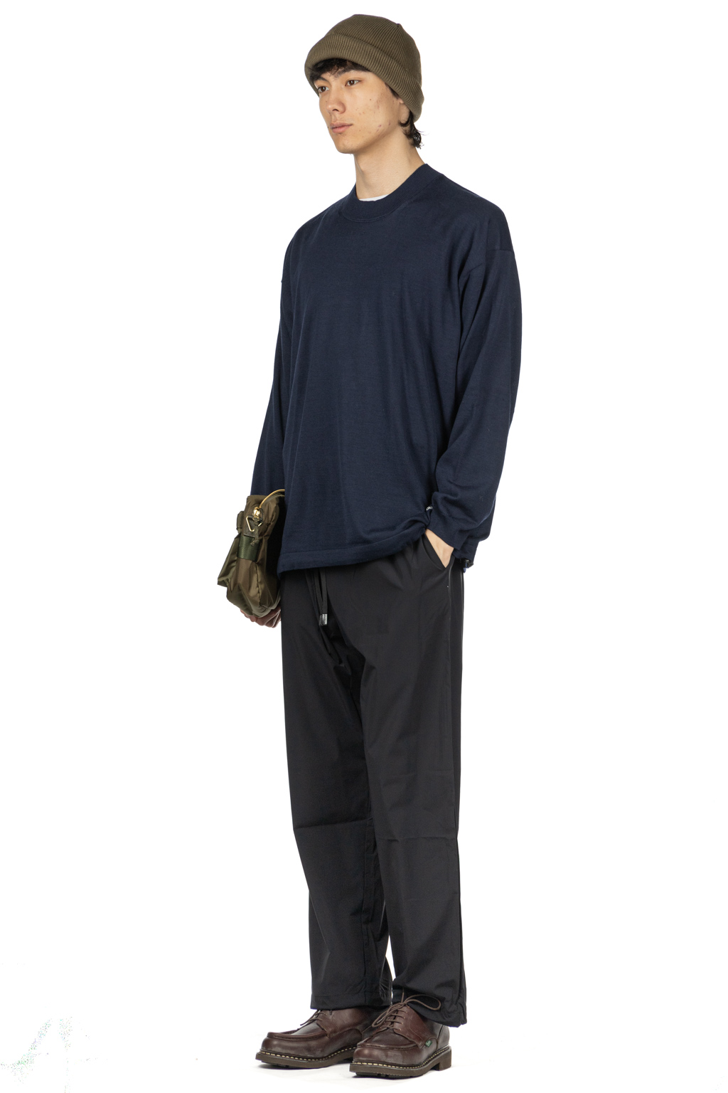 Comme Des Garcons Homme - Worsted Wool Jersey Sweater - Navy