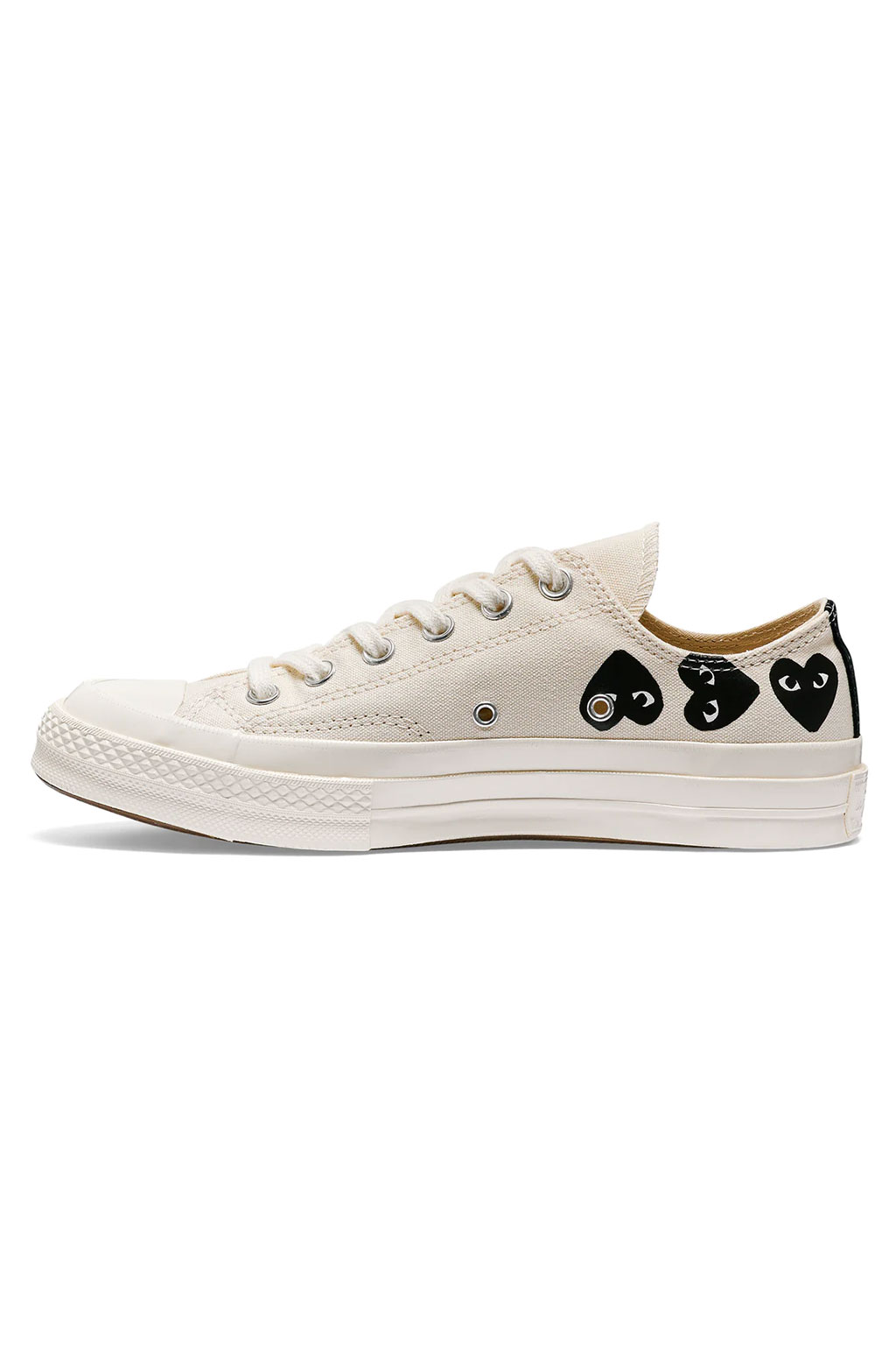 Comme Des Garcons Play - Off-White Converse - Multiple Black Hearts Chuck 70 Low Sneakers