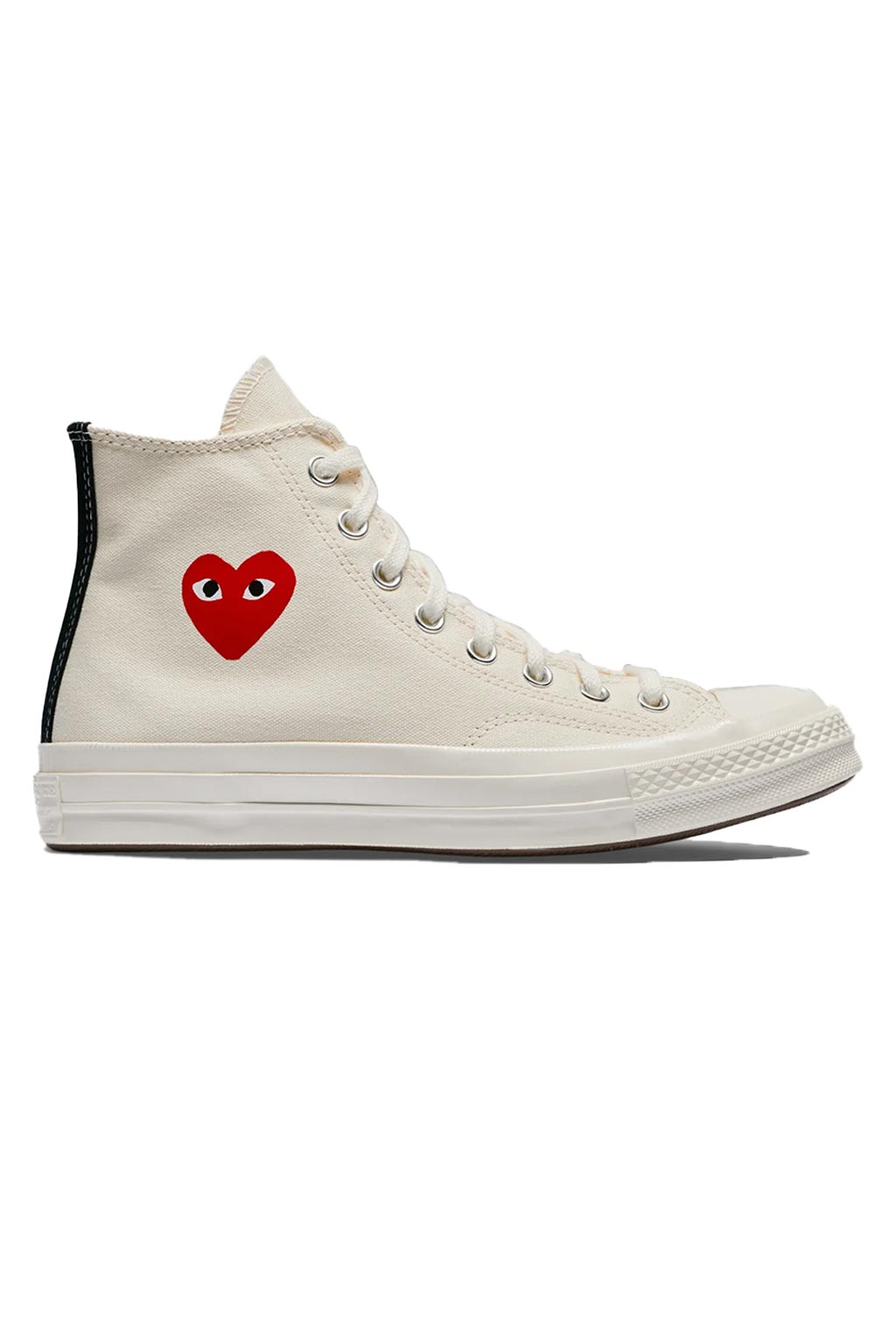 Comme Des Garcons Play Off White Converse Small Heart Chuck 70 High Sneakers Women Blue Button Shop