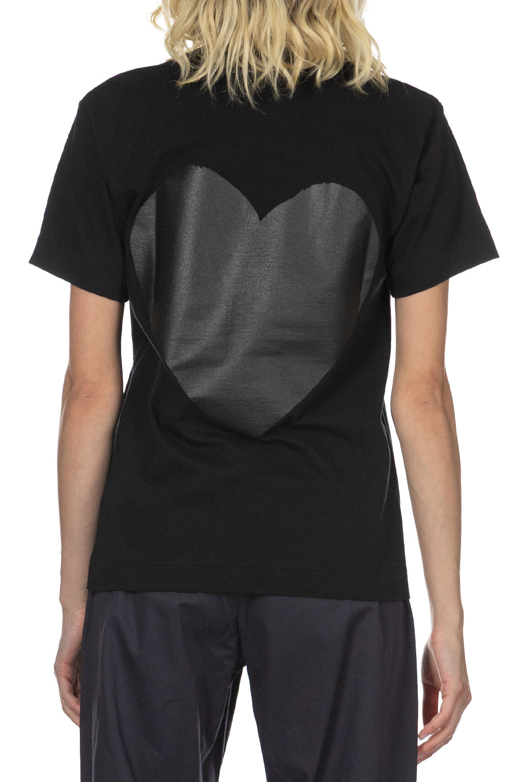 Comme Des Garcons Play Unisex Black Heart T-Shirt - Black x Black