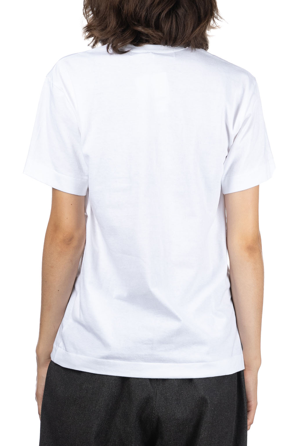 Comme Des Garcons Play - Unisex Play Text Logo T-Shirt - White