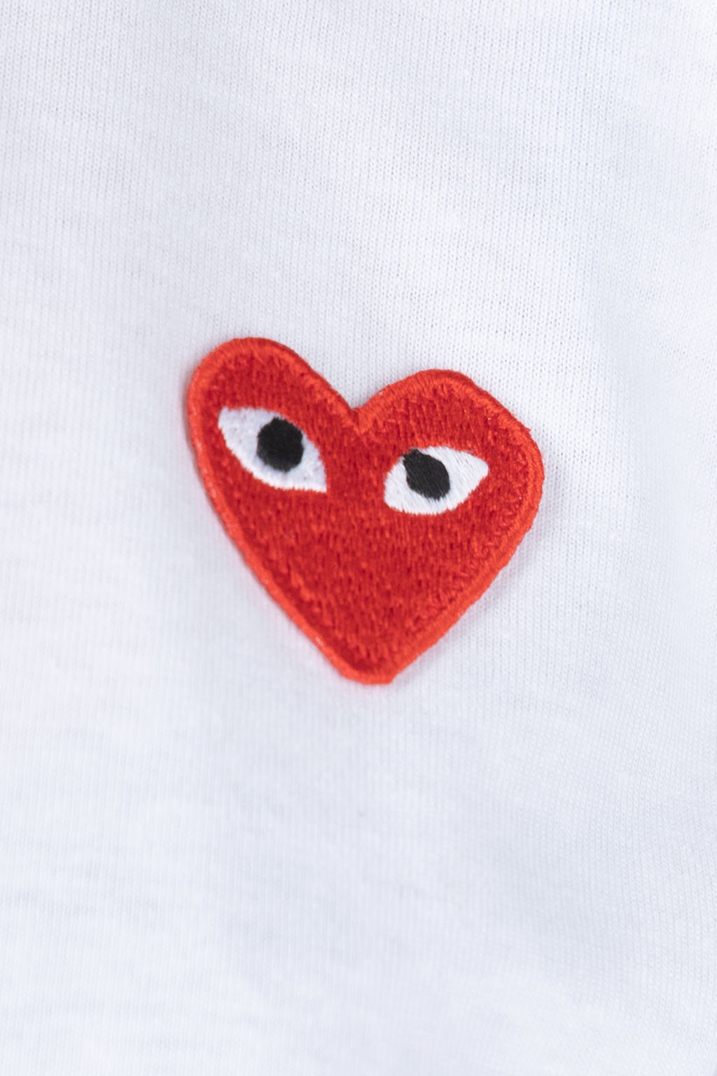 Comme Des Garcons Play - Unisex Red Heart T-Shirt - White