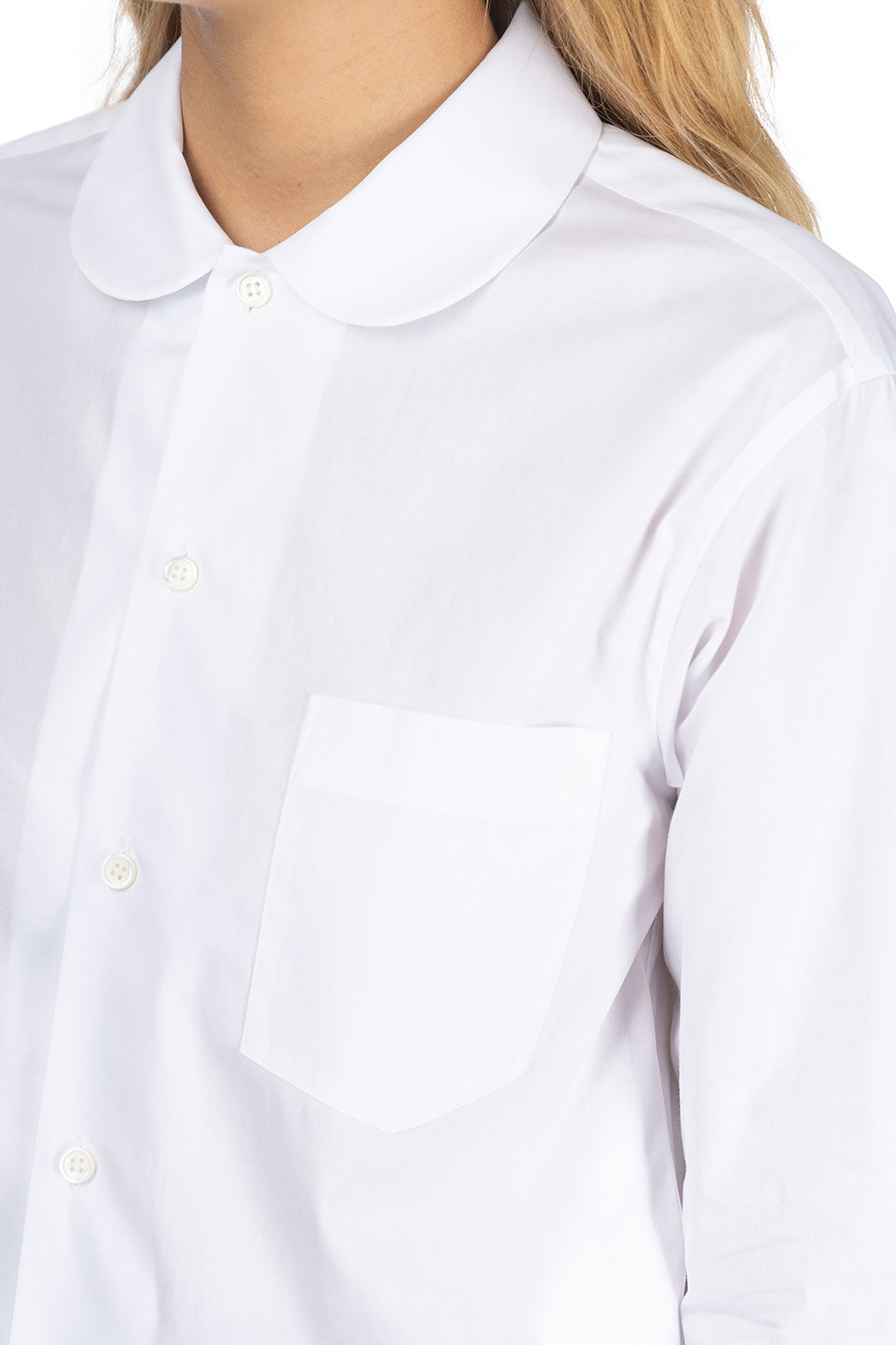 Comme Des Garcons TAO Cotton Broad Blouse - White