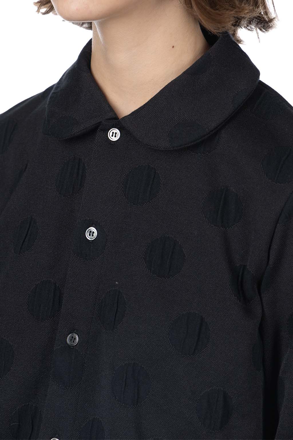 Comme Des Garcons TAO - Cotton Polyester Jacquard x Cotton Cloth Shirt