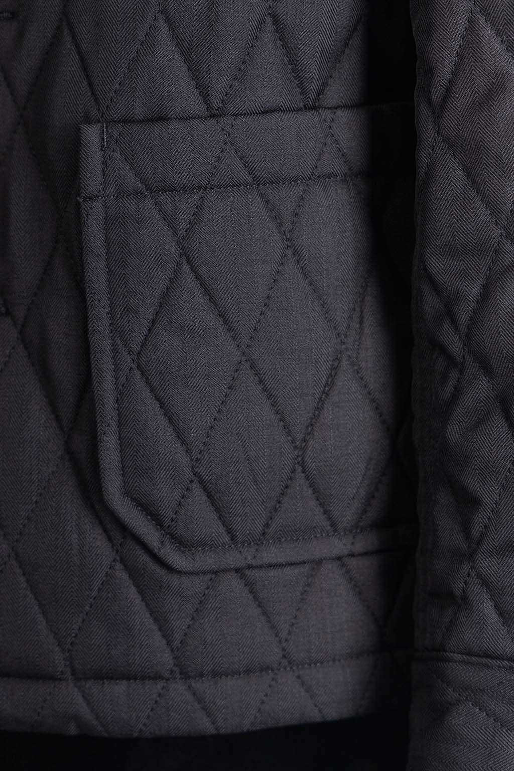 Comme Des Garcons TAO - Poly Herringbone Quilting Jacket - Black