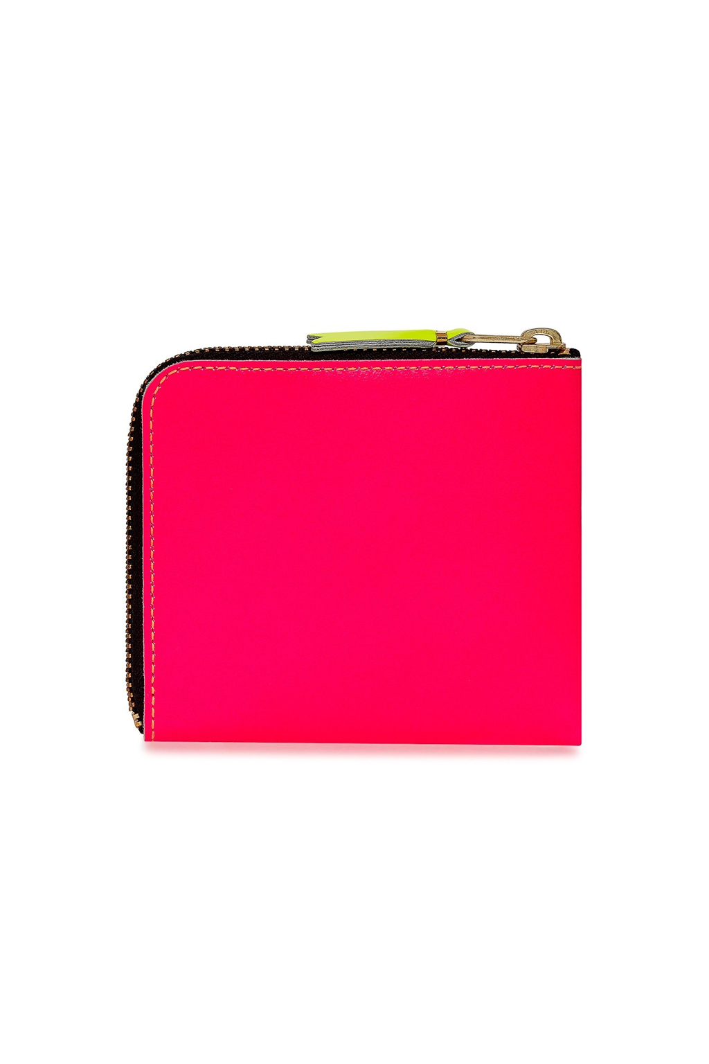 Comme Des Garcons Wallets Super Fluo Half Zip Wallet - Light Orange Pink