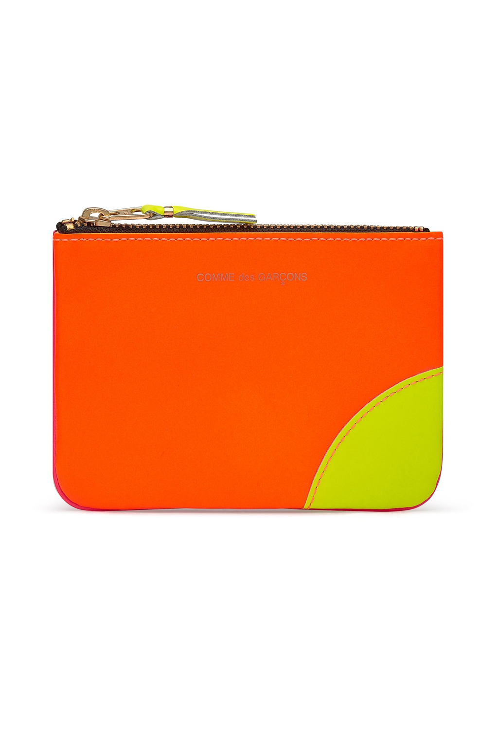 Comme Des Garcons Wallets Super Fluo Zip Pouch - Light Orange Pink