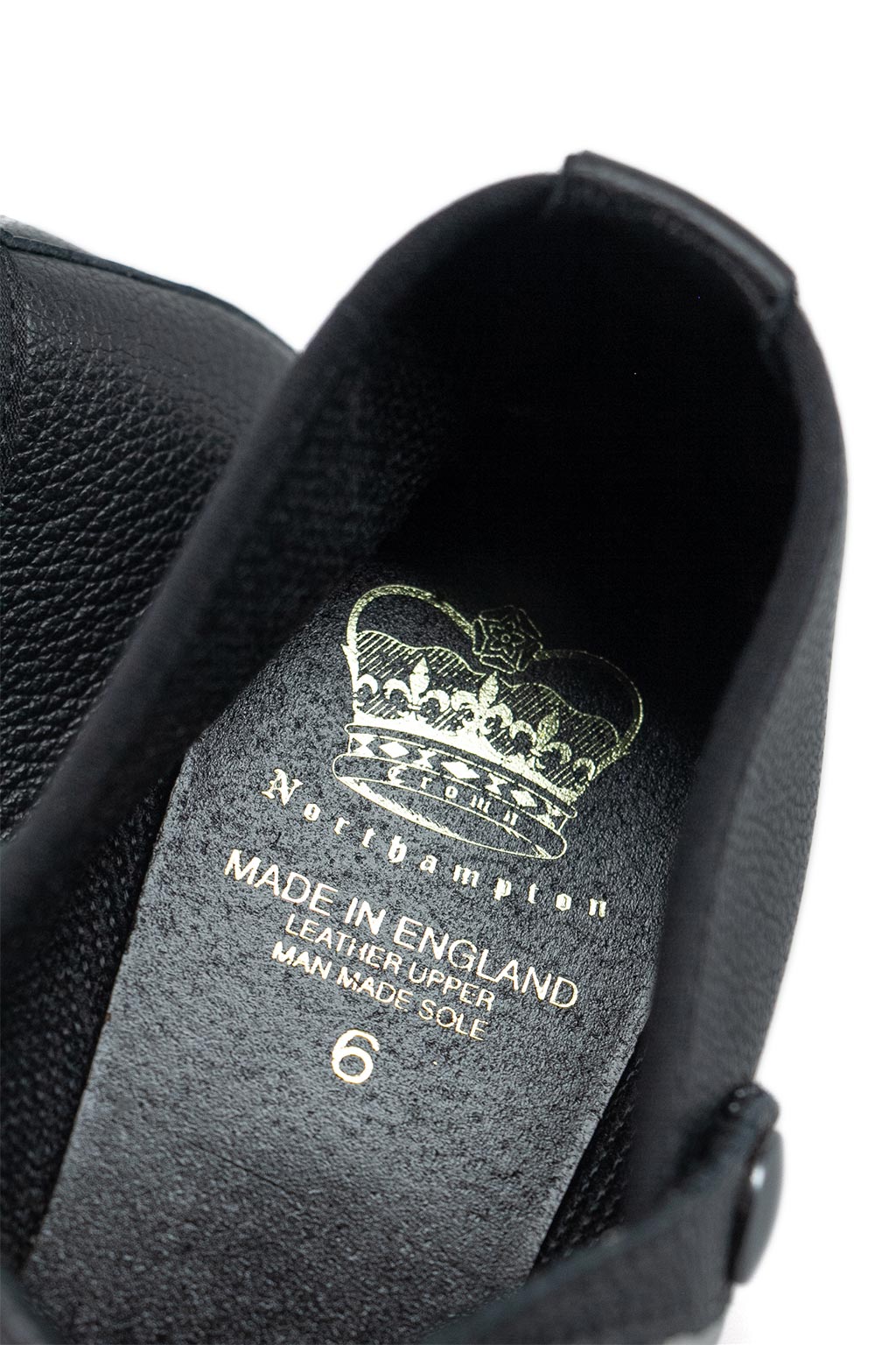 Crown Northampton Shoes Strap Court - Black