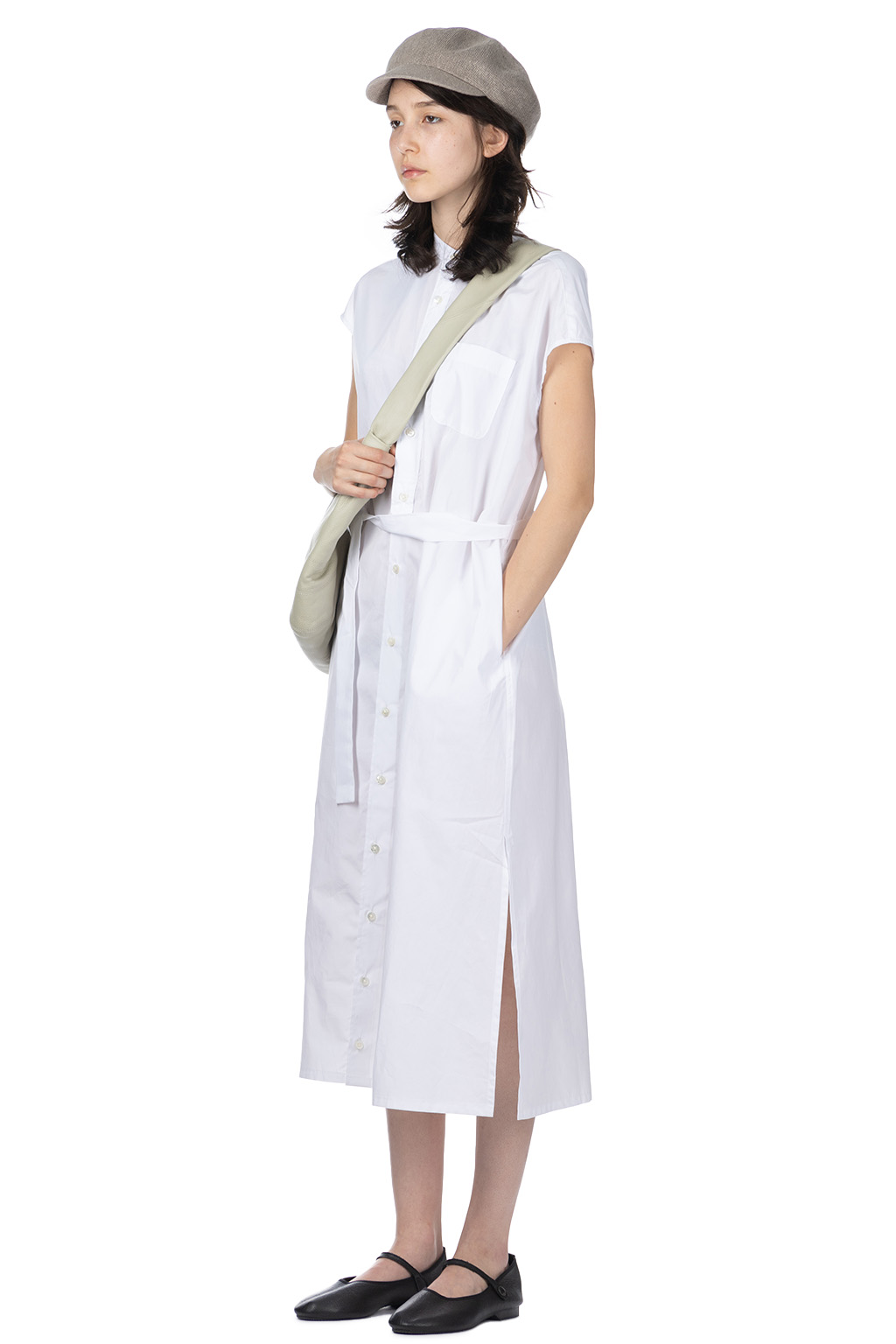 Engineered Garments - Banded Collar Dress - White 100s 2Ply Broadcloth