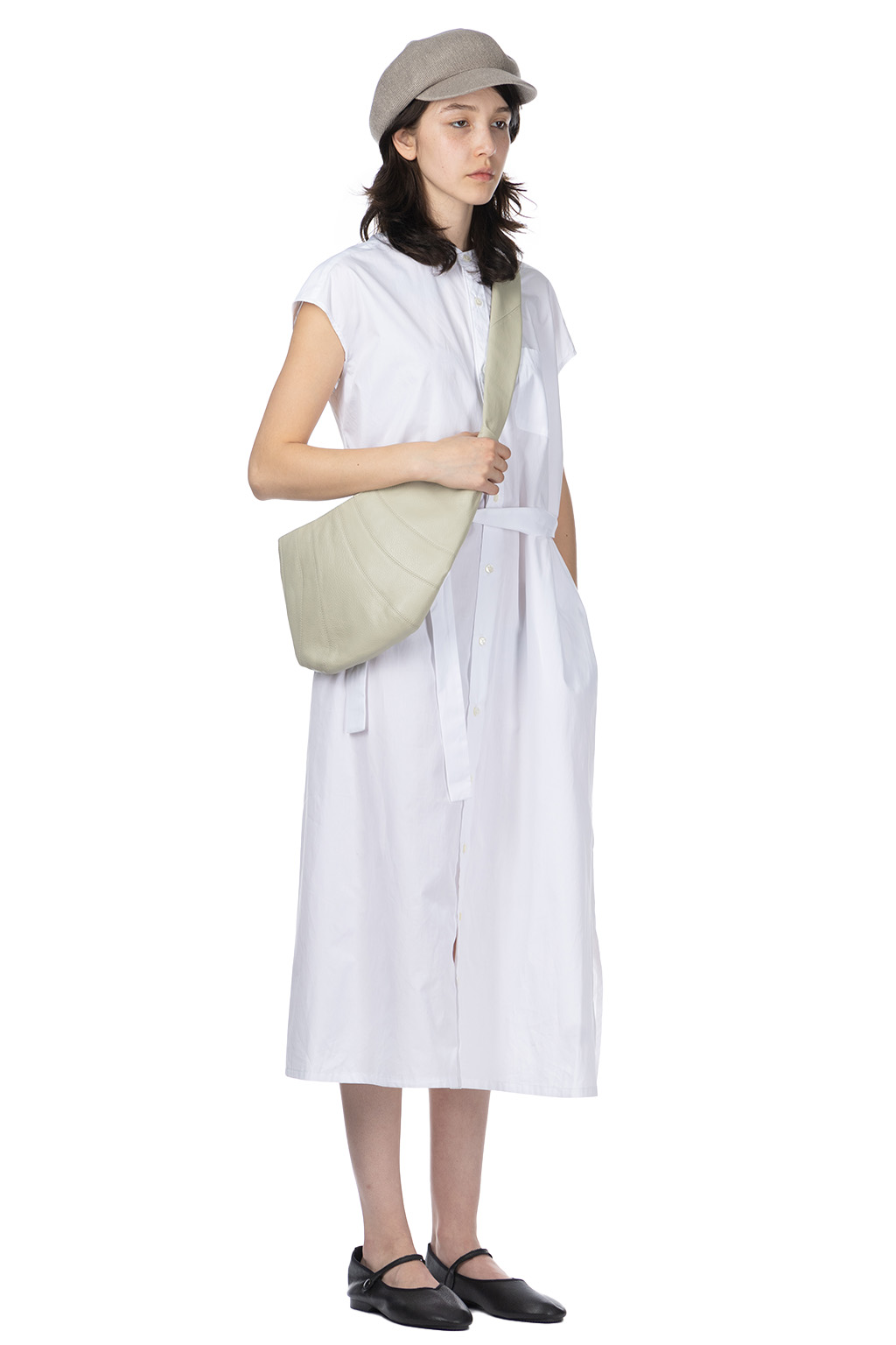 Engineered Garments - Banded Collar Dress - White 100s 2Ply Broadcloth