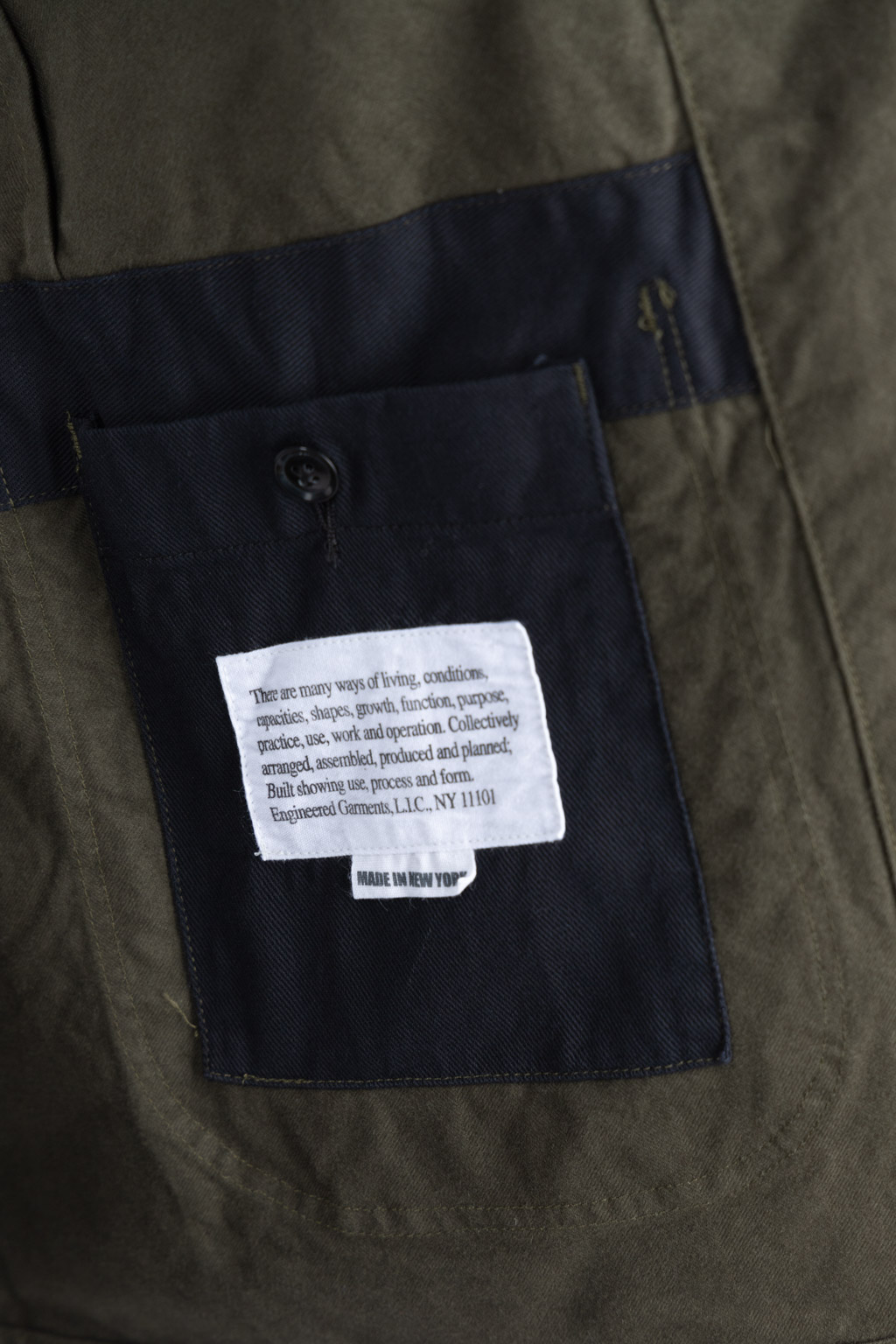 Engineered Garments - Bedford Jacket-Olive Cotton Brushed HB