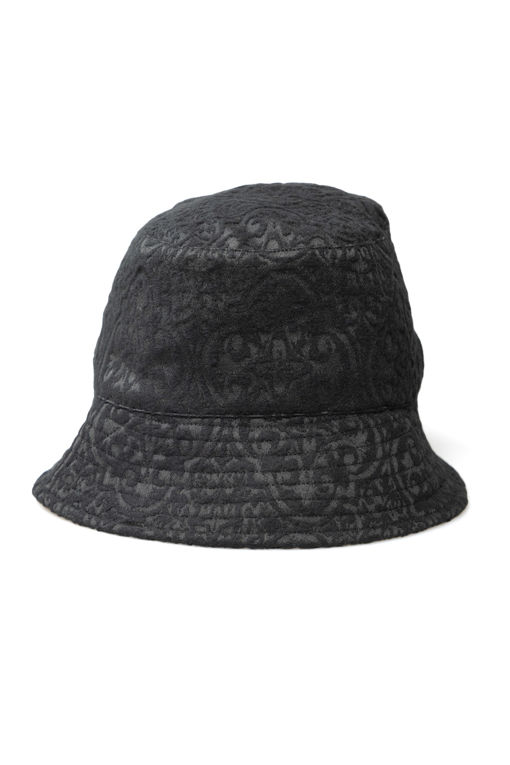 Engineered Garments - Bucket Hat - Black Crest Flocked Jacquard