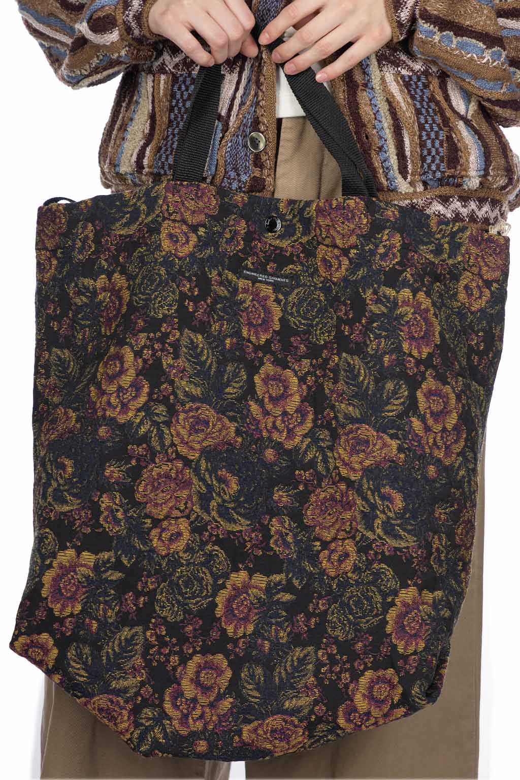 Engineered Garments - Carry All Tote - Black x Gold CP Floral Jacquard