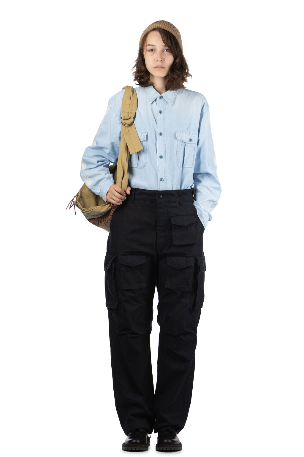 Engineered Garments | FA Pant - Black Cotton Brushed HB | Women | Blue  Button Shop